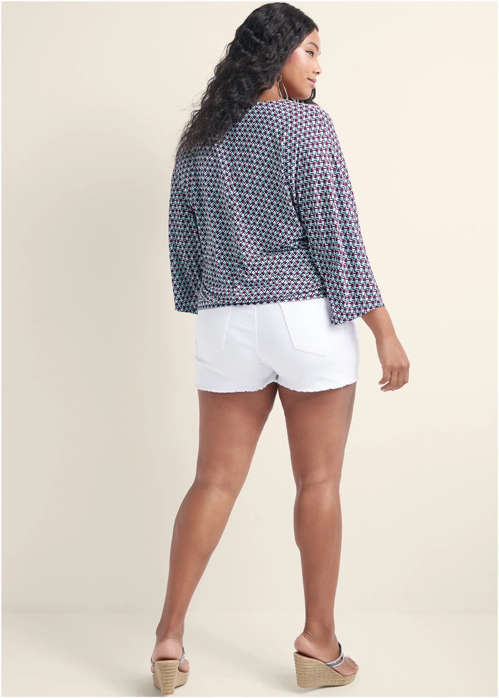 Banded Hem Top - Turquoise - Image 7