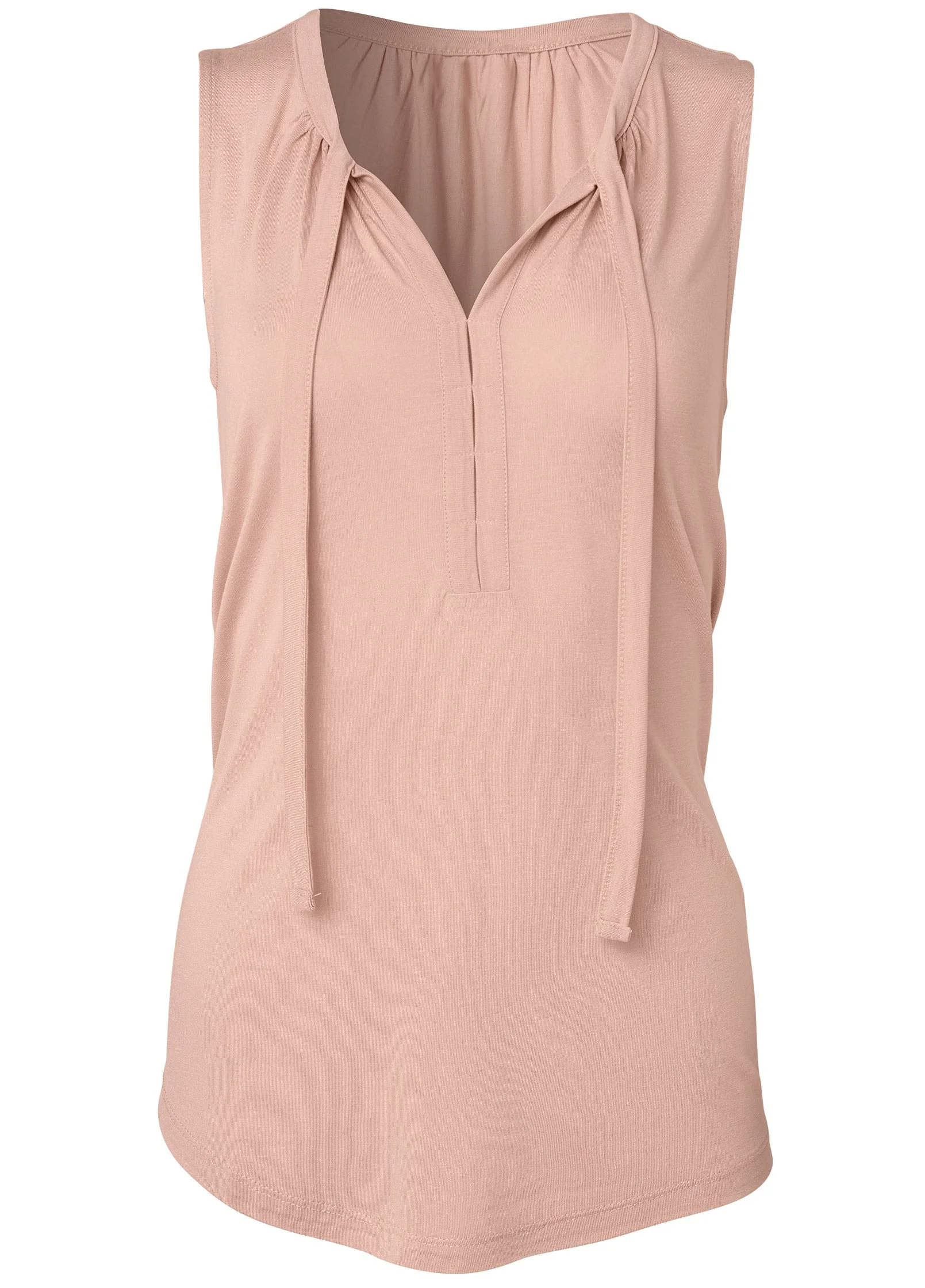 Tie Detail Casual Top - Pink - Image 6