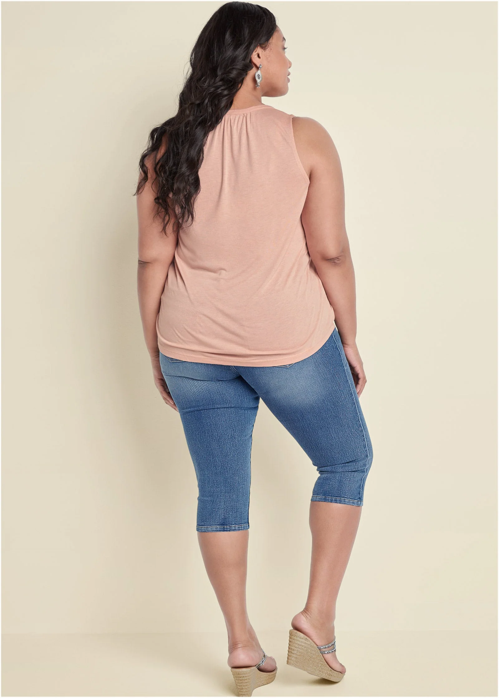 Tie Detail Casual Top - Pink - Image 8