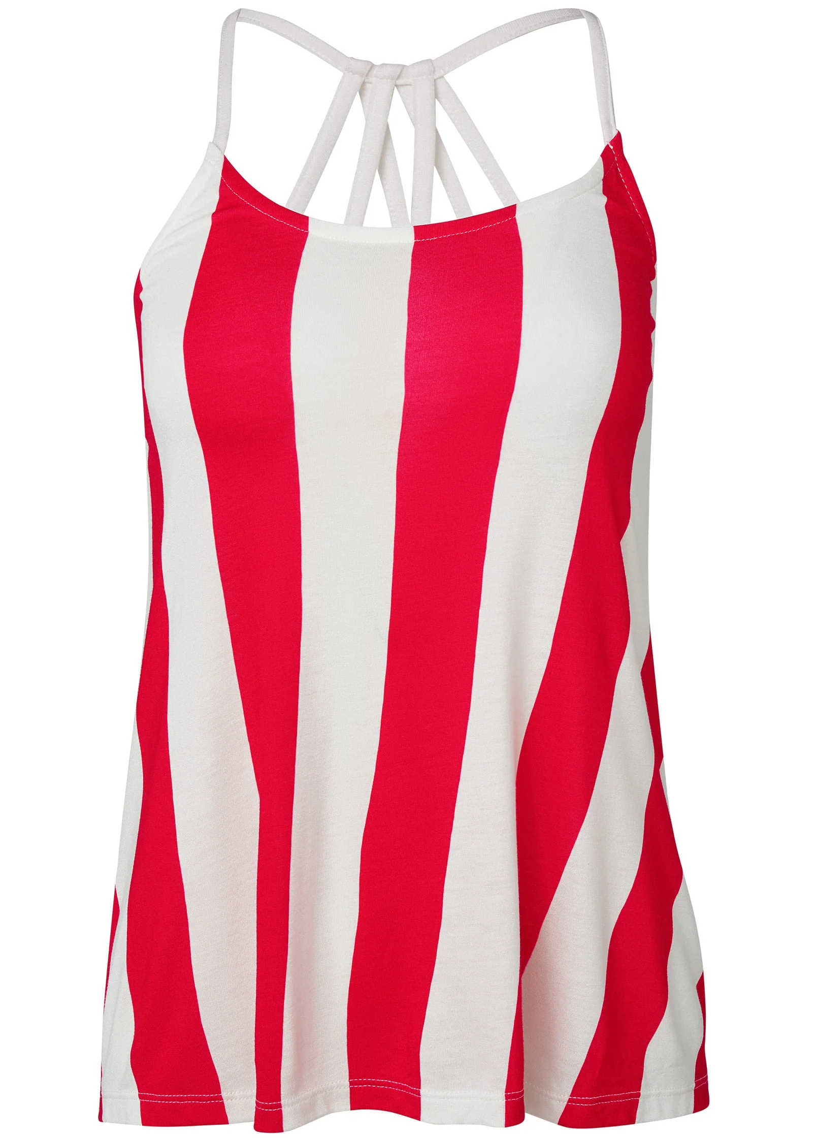 Strappy Tank - Red & White - Image 6