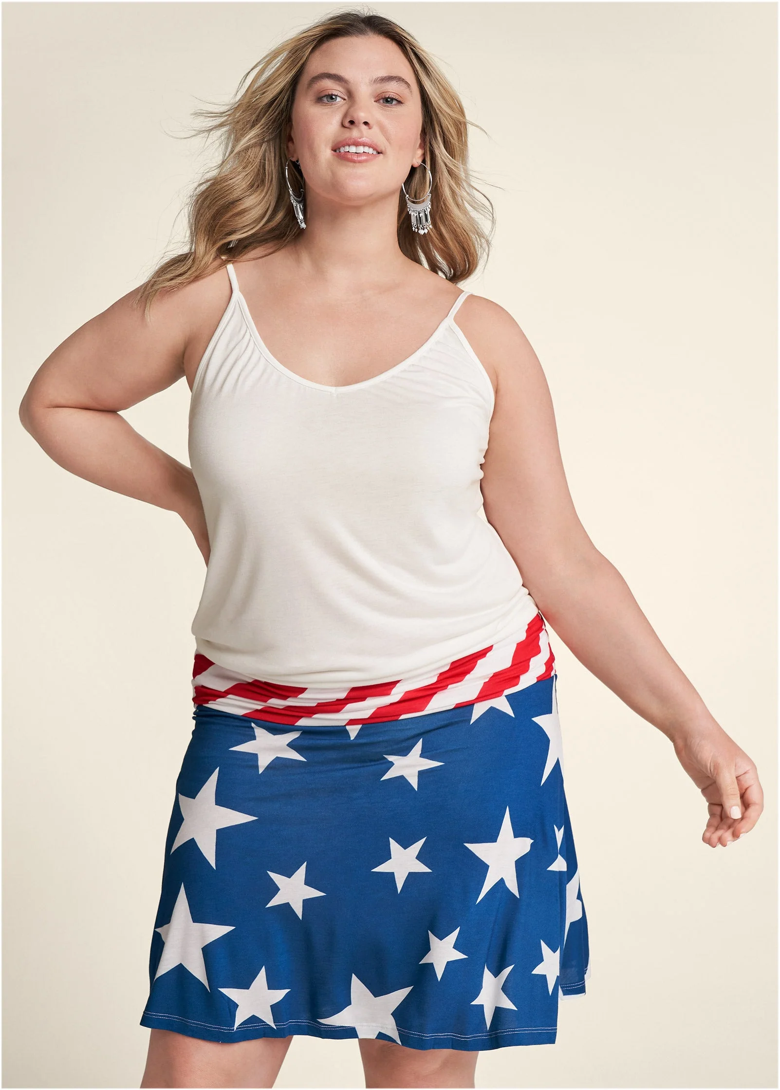 Casual Tank Dress - White Multi - Image 11