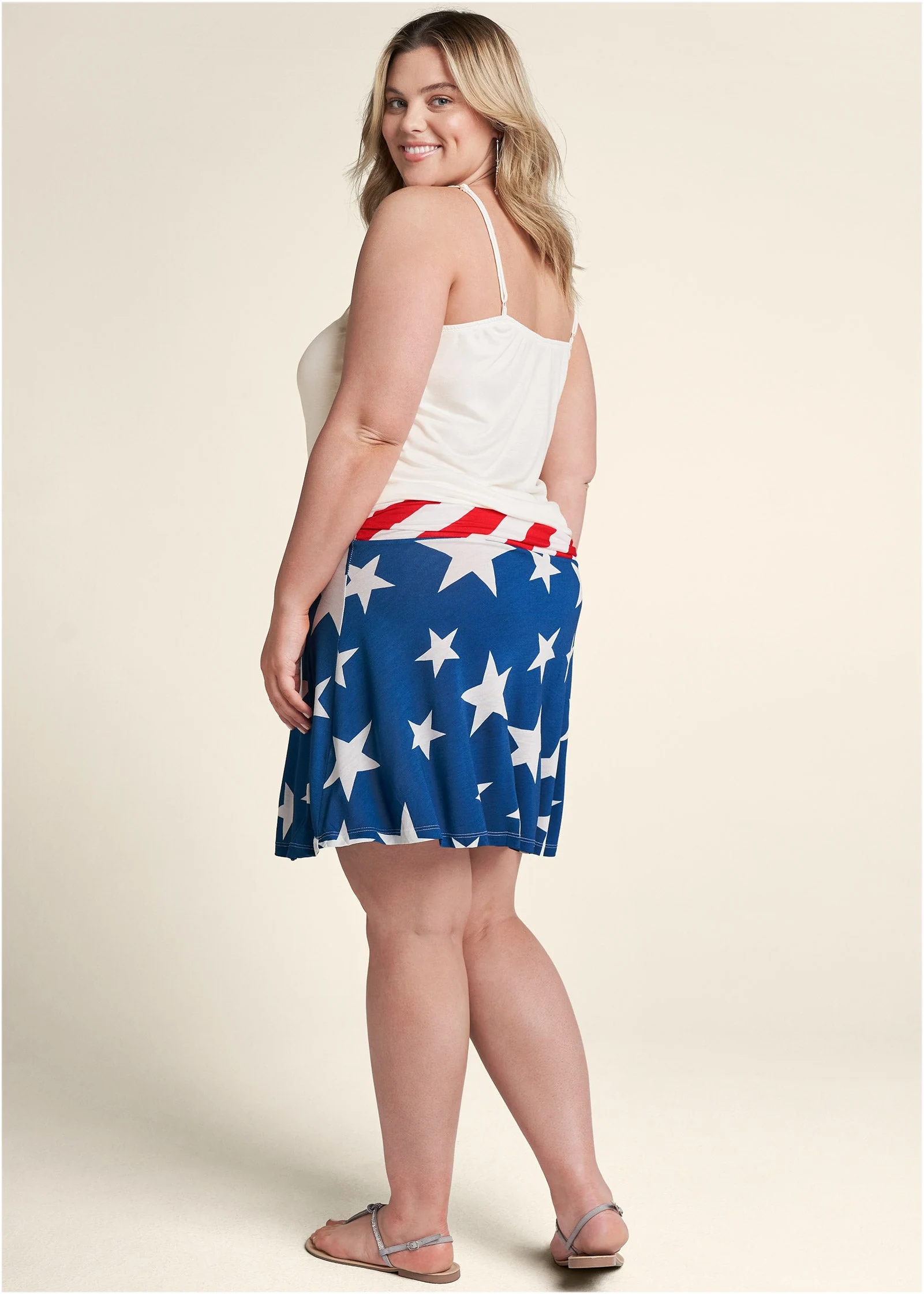 Casual Tank Dress - White Multi - Image 13