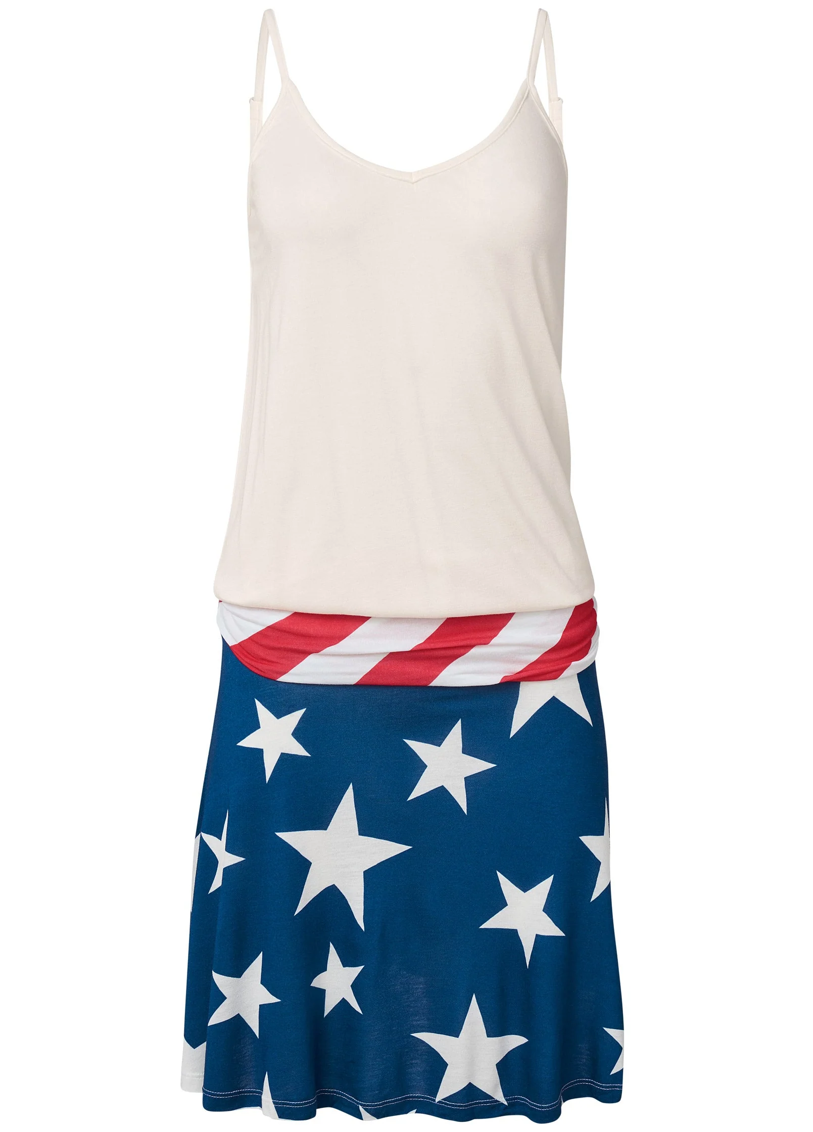 Casual Tank Dress - White Multi - Image 6