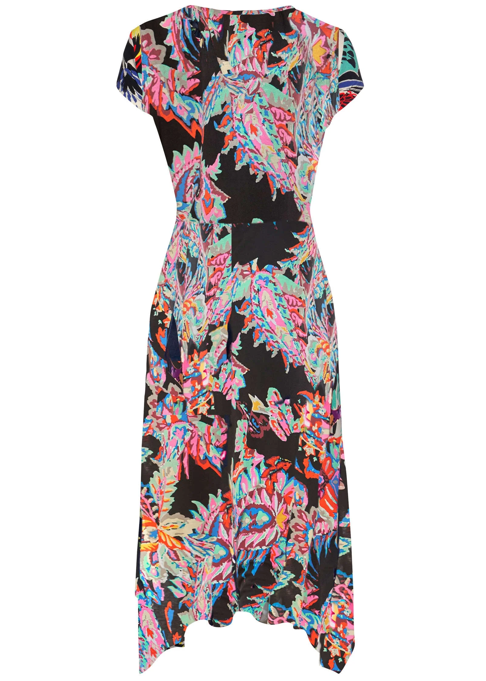 Floral Printed Dress - Black Multi - Image 2