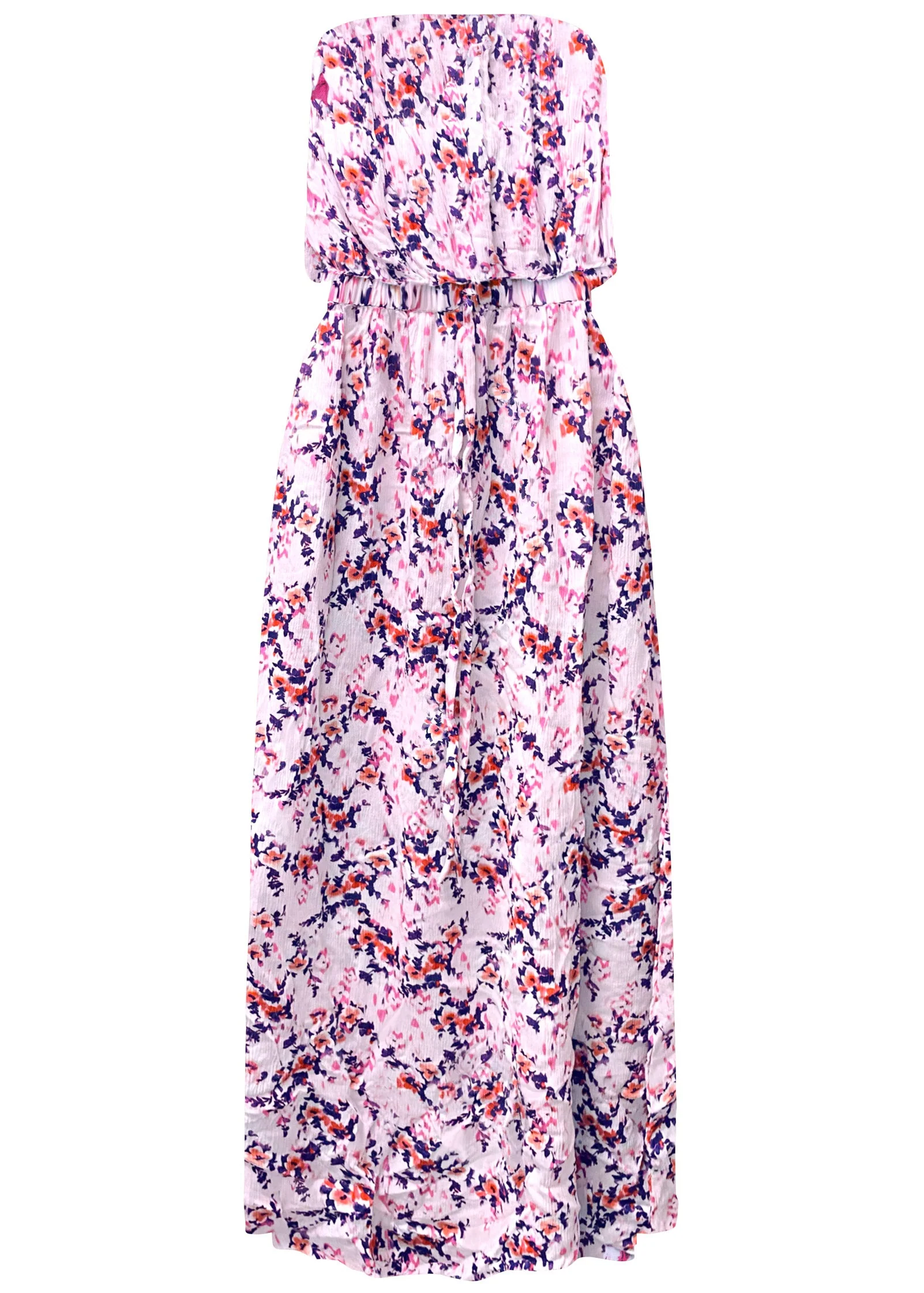 Strapless Maxi Dress - Pink & Purple - Image 4