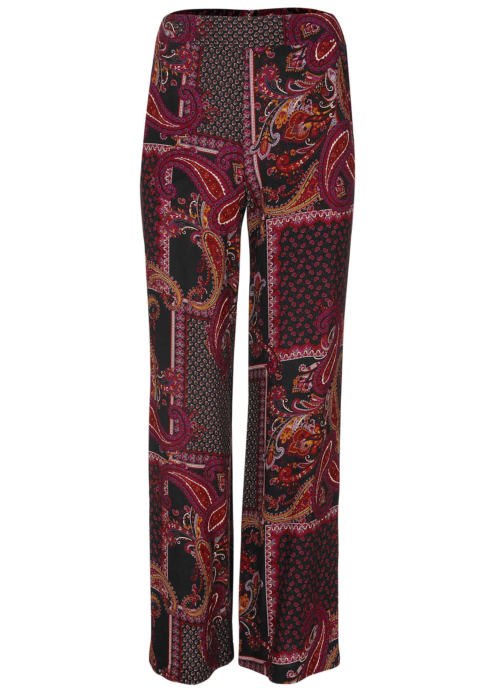 Printed Wide Leg Pant - Black Multi - Image 2