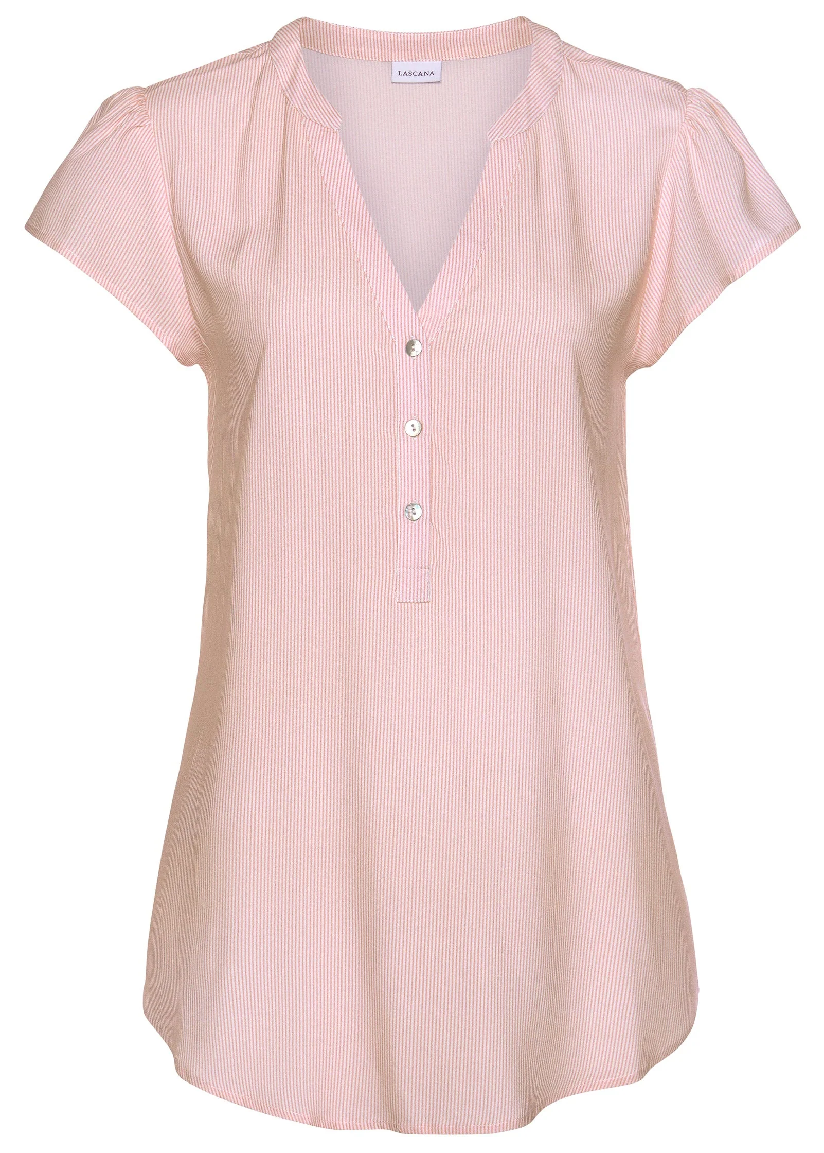 Button-Down Top - Taupe - Image 2