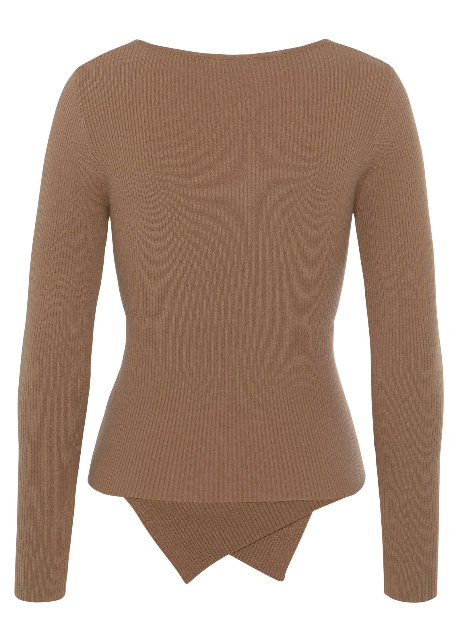 Cross-Wrap Sweater - Tan - Image 4