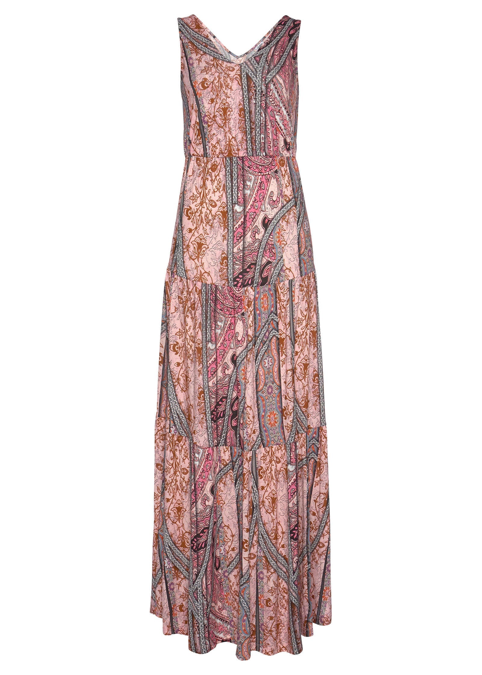 Tiered Maxi Dress - Pink & Red - Image 3