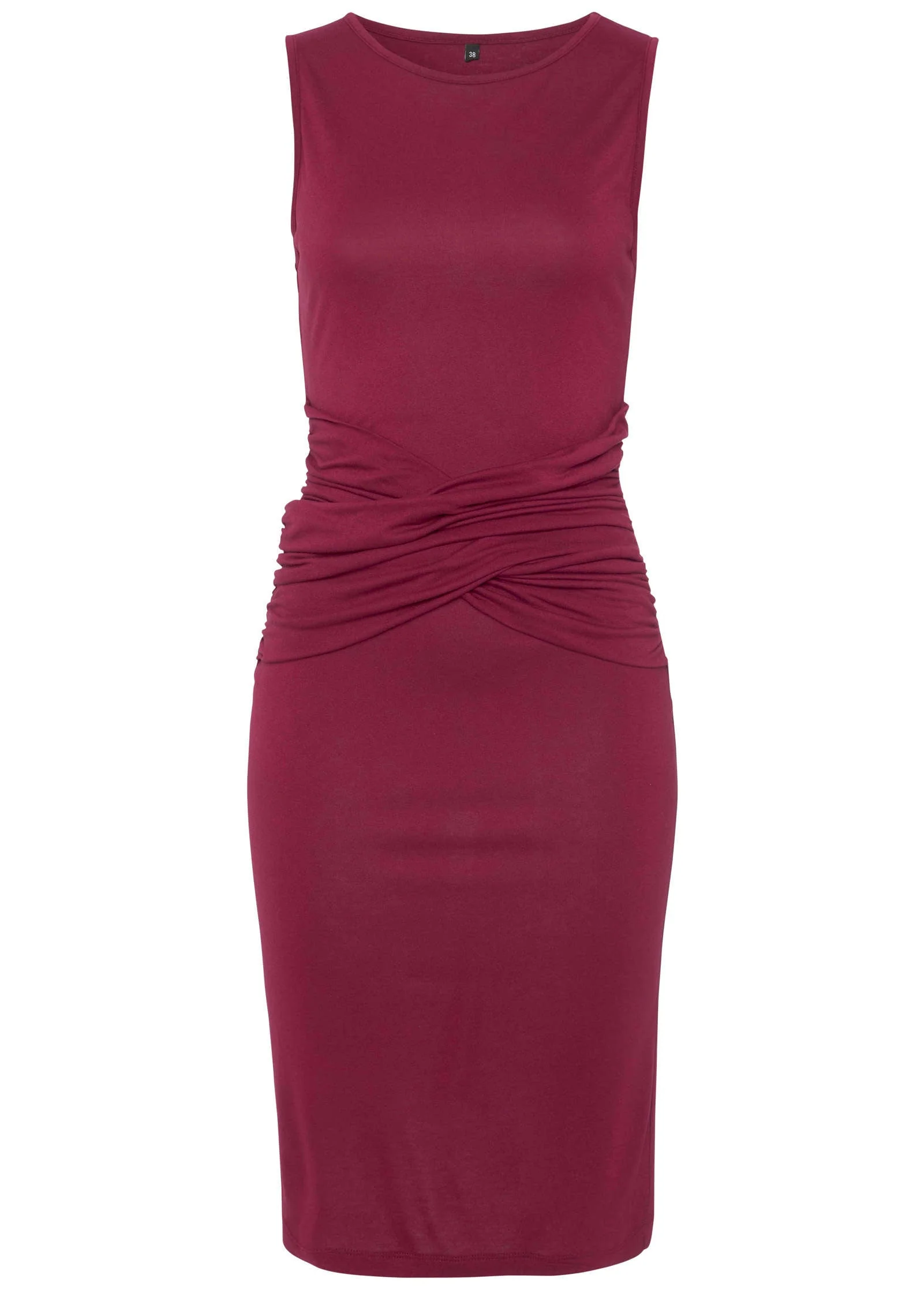 Wrap Front Dress - Burgundy - Image 2