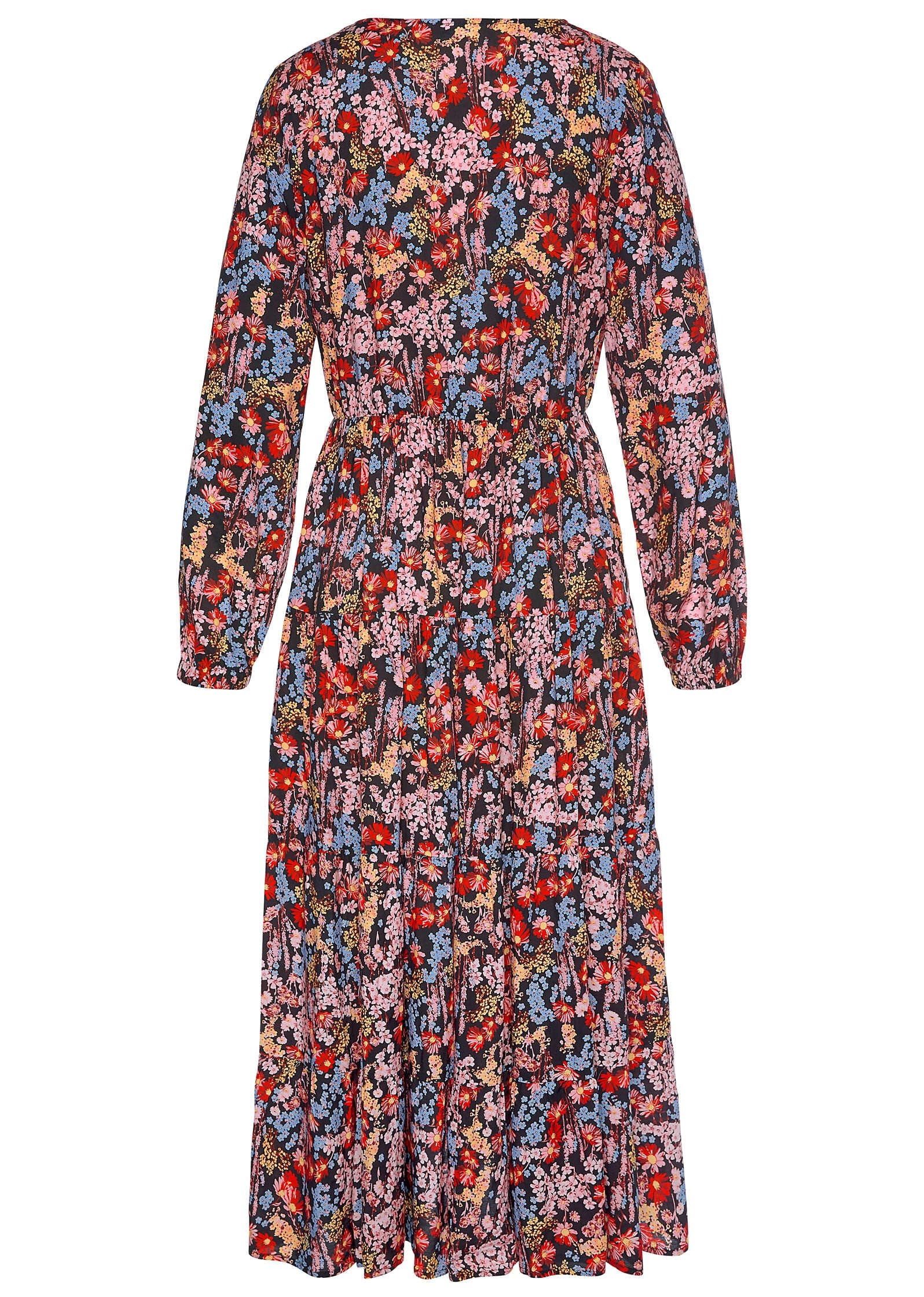 Button Down Midi Dress - Purple Multi - Image 3