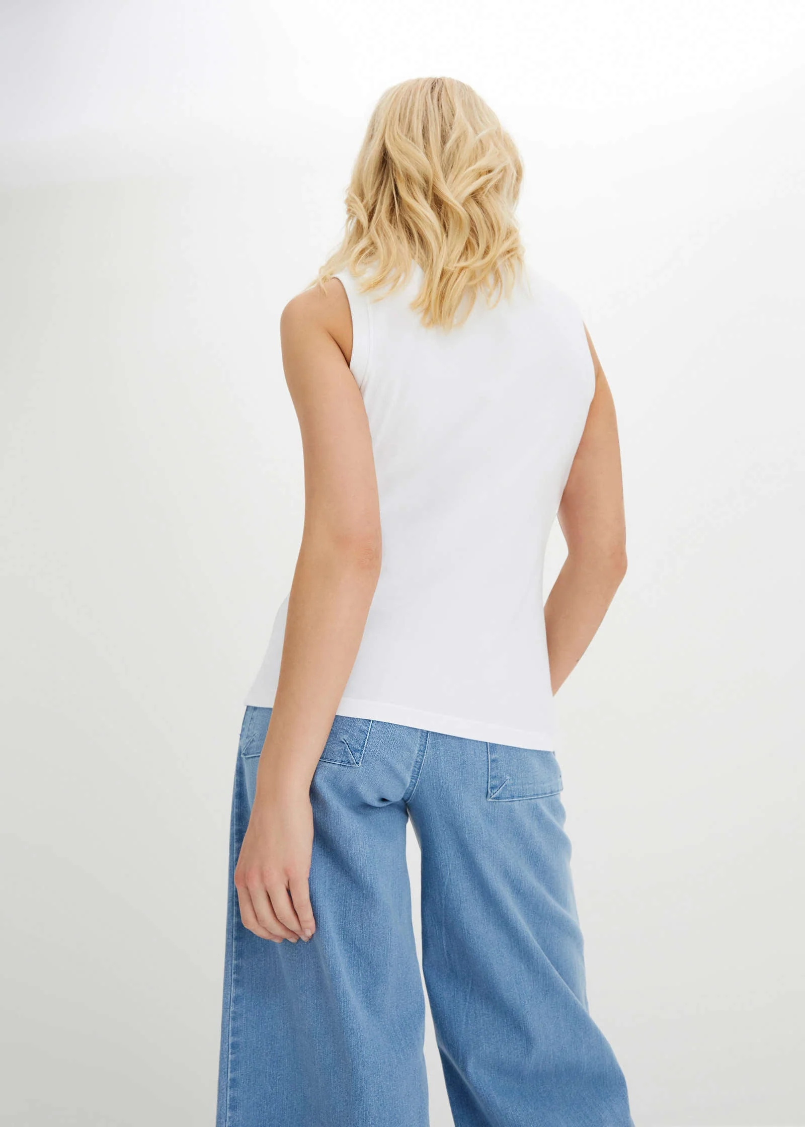 Crew Neck Tank - White - Image 3