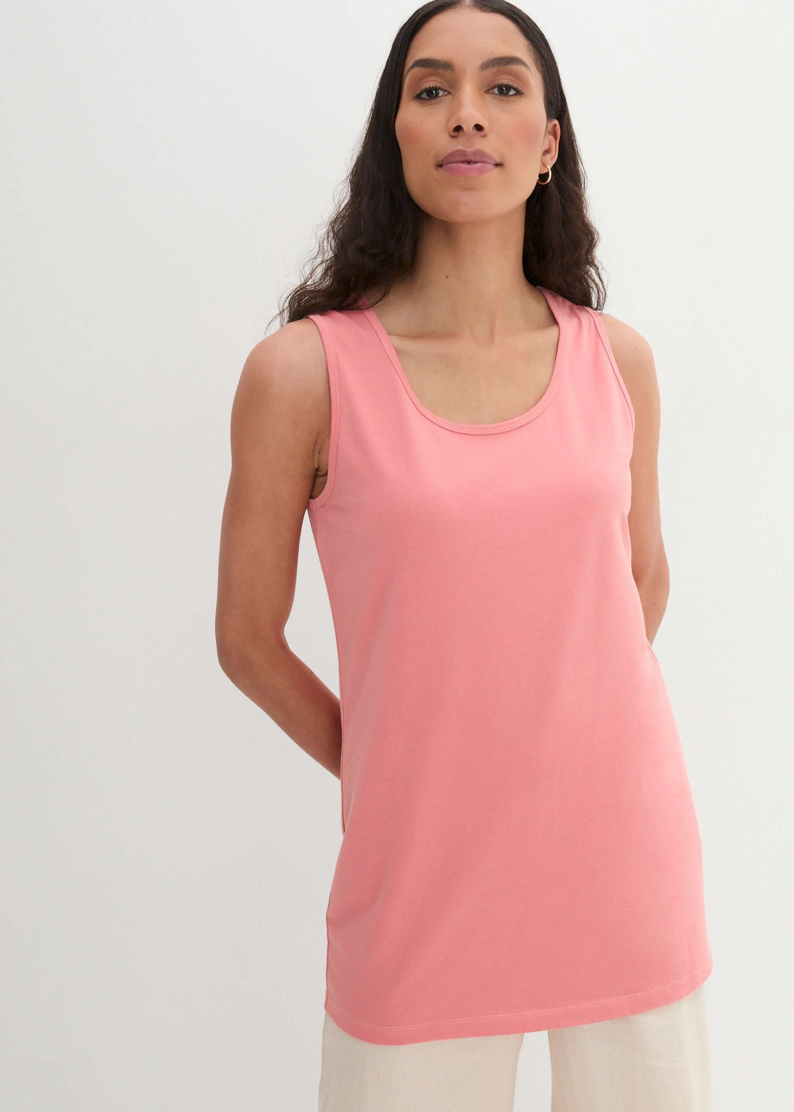 Pack Of 2 Tank Tops - Coral & White