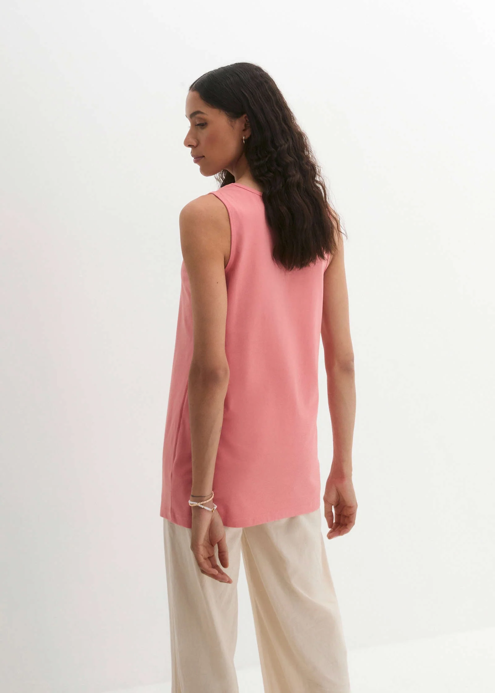 Pack Of 2 Tank Tops - Coral & White - Image 3