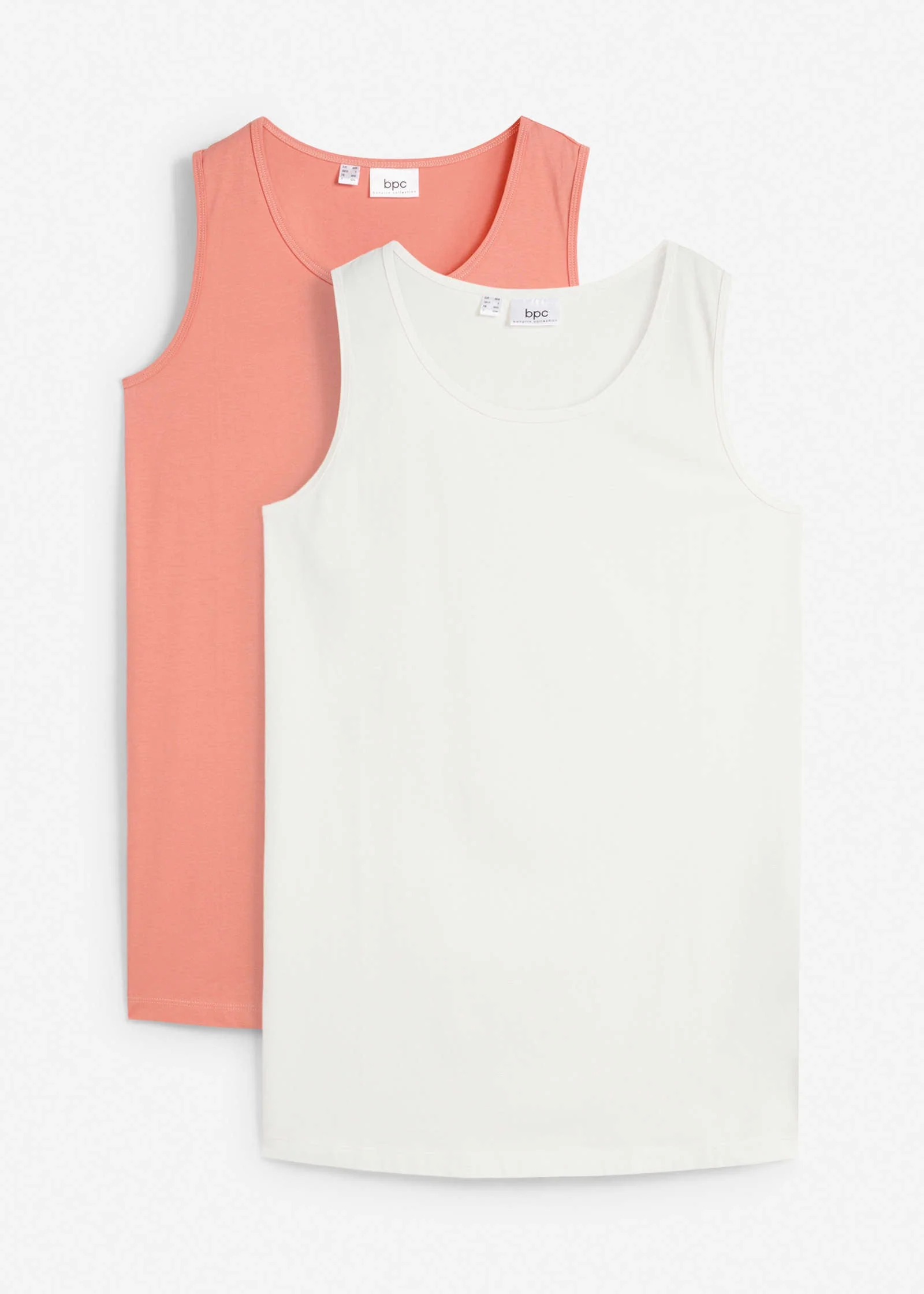 Pack Of 2 Tank Tops - Coral & White - Image 6
