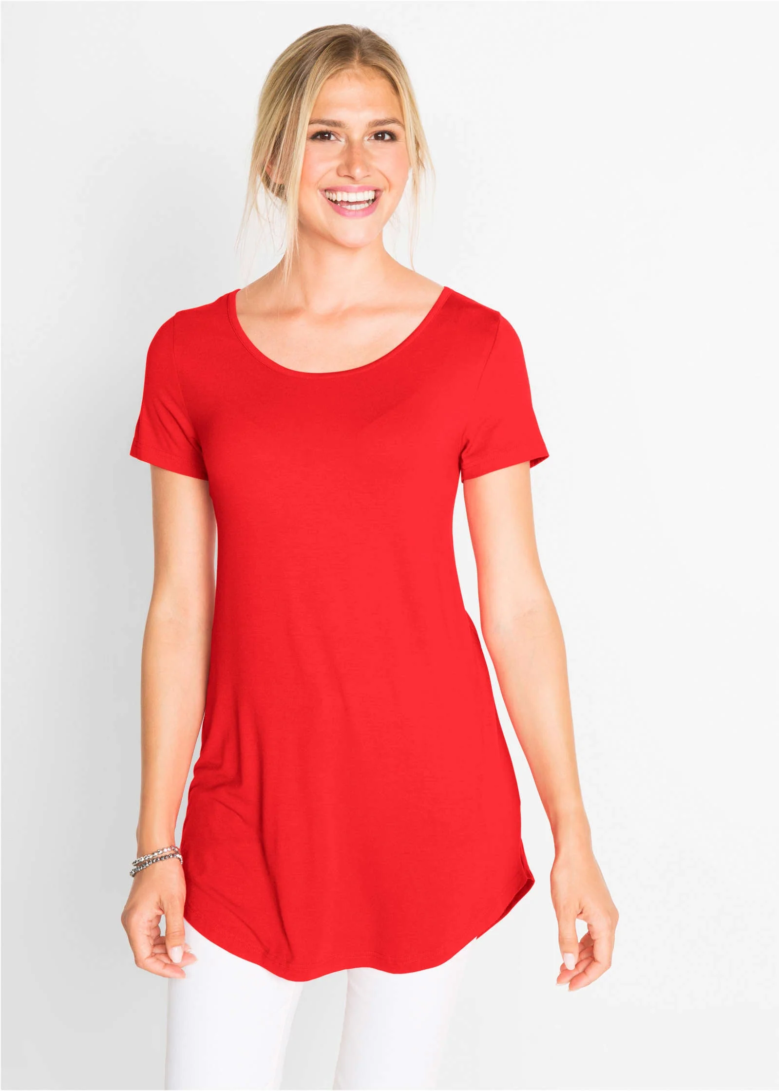 Longline T-Shirt - Strawberry Pink