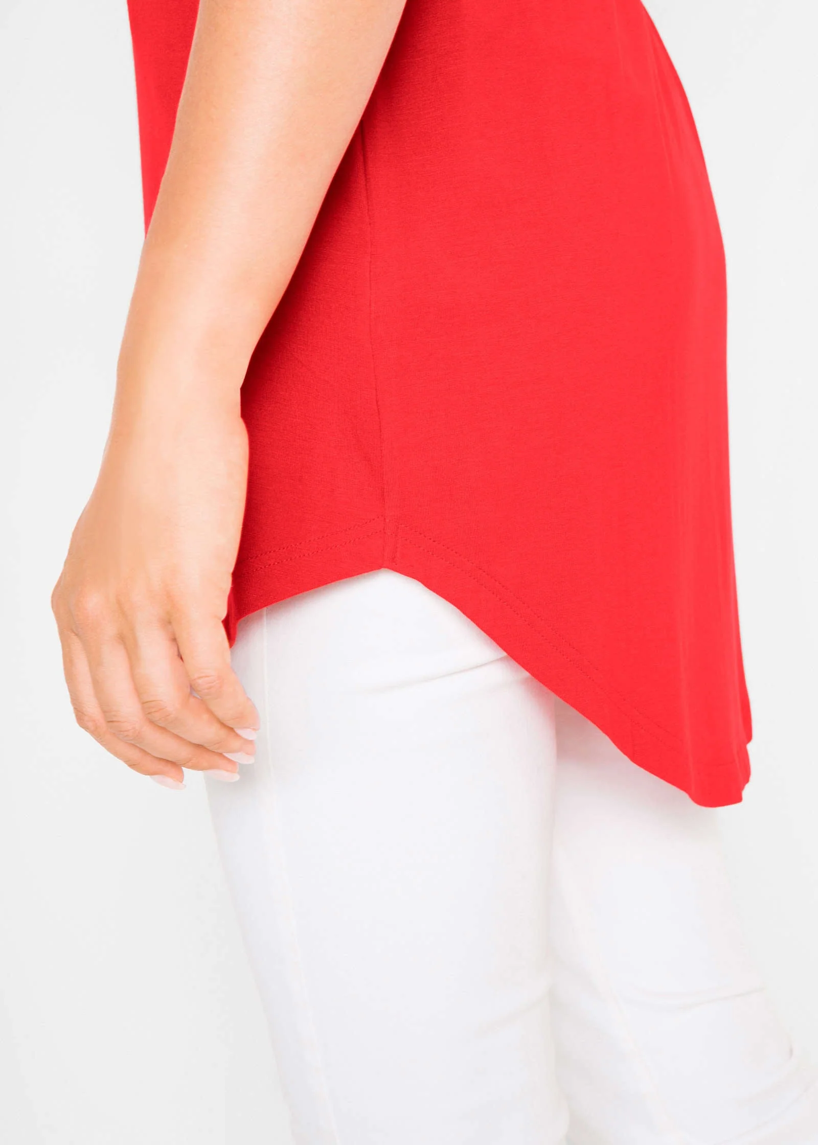 Longline T-Shirt - Strawberry Pink - Image 5