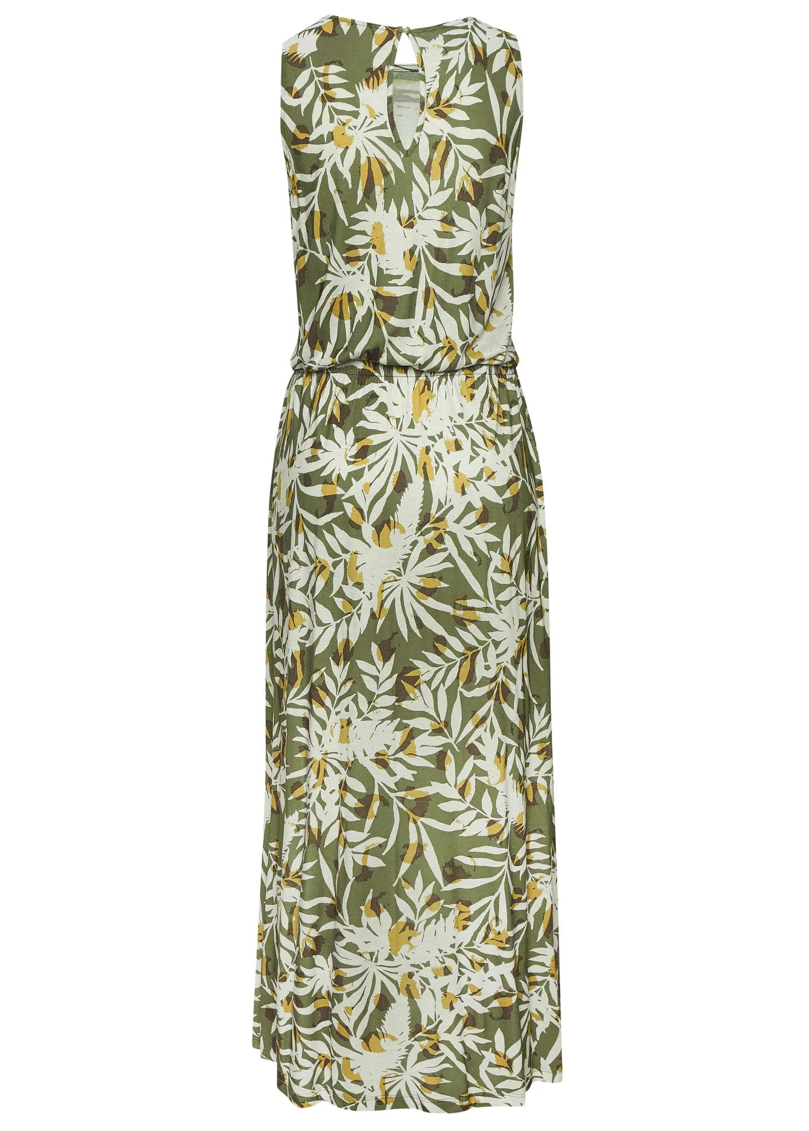 Sleeveless Floral Maxi Dres - Green Multi - Image 3