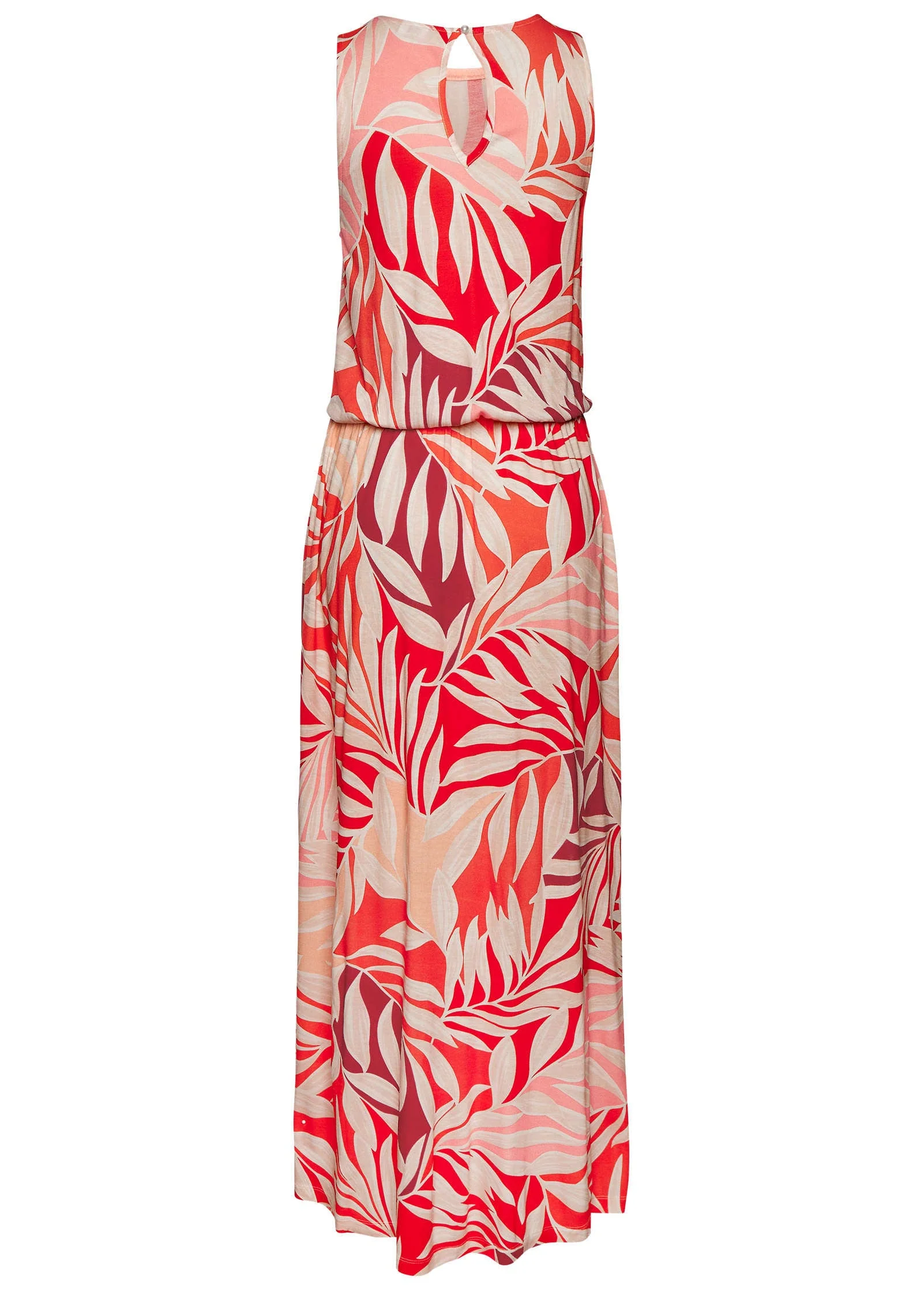 Printed Slit Maxi Dress - Red Multi - Image 3