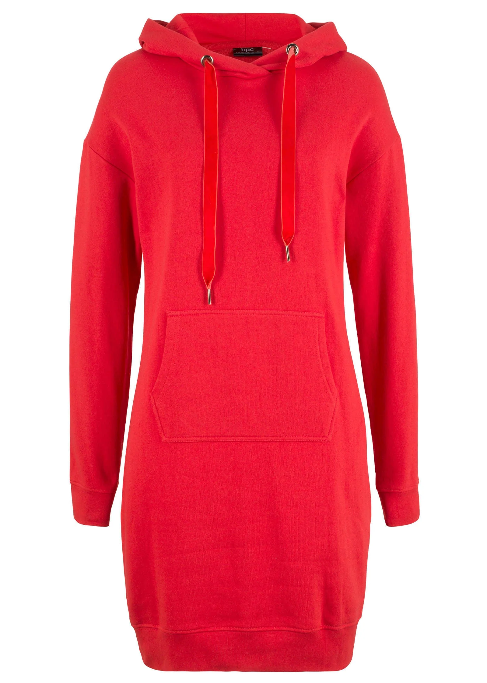 Hooded Sweater Dress - Red - Image 6