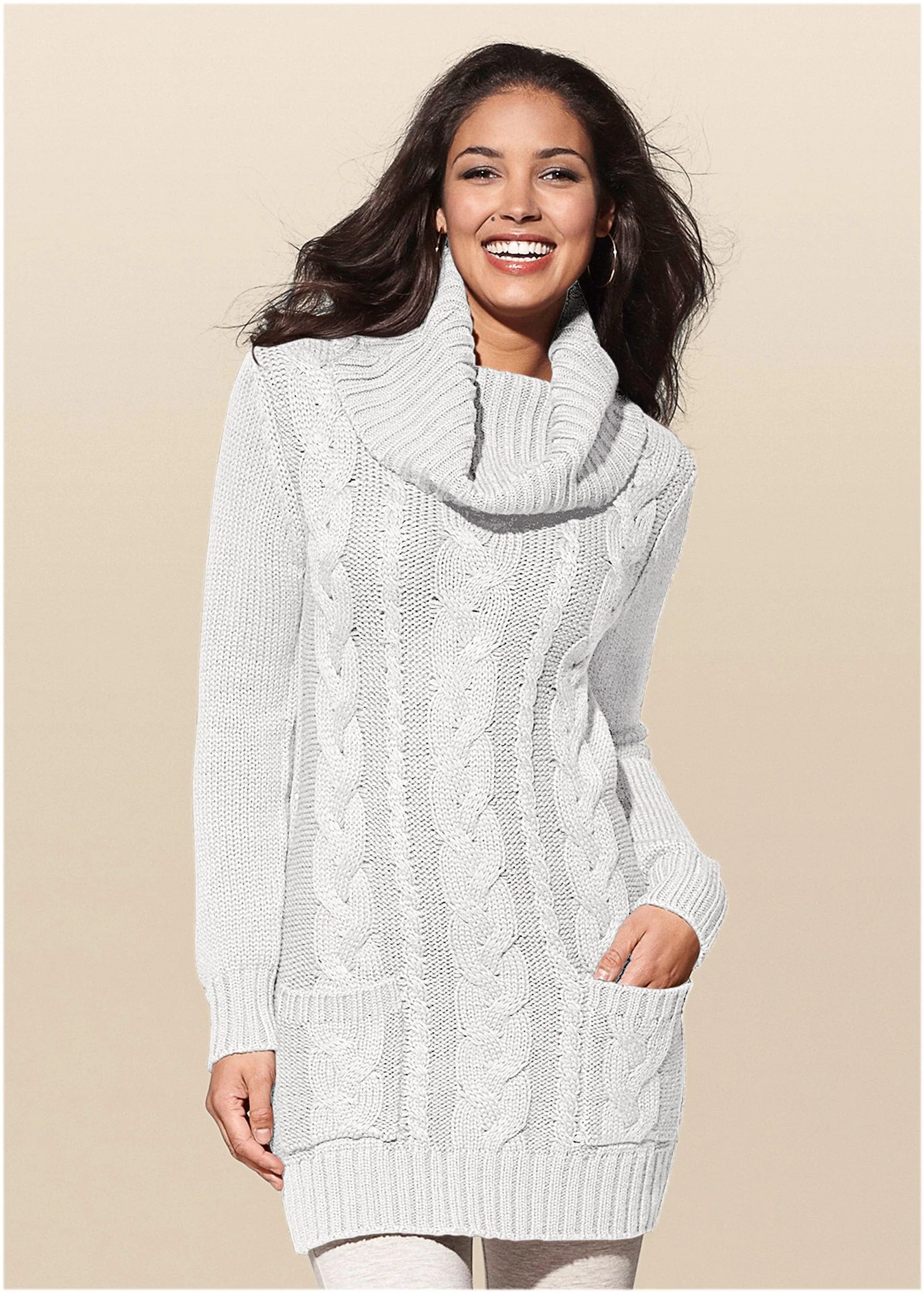 Cozy Sweater Dress - Cloud Dancer