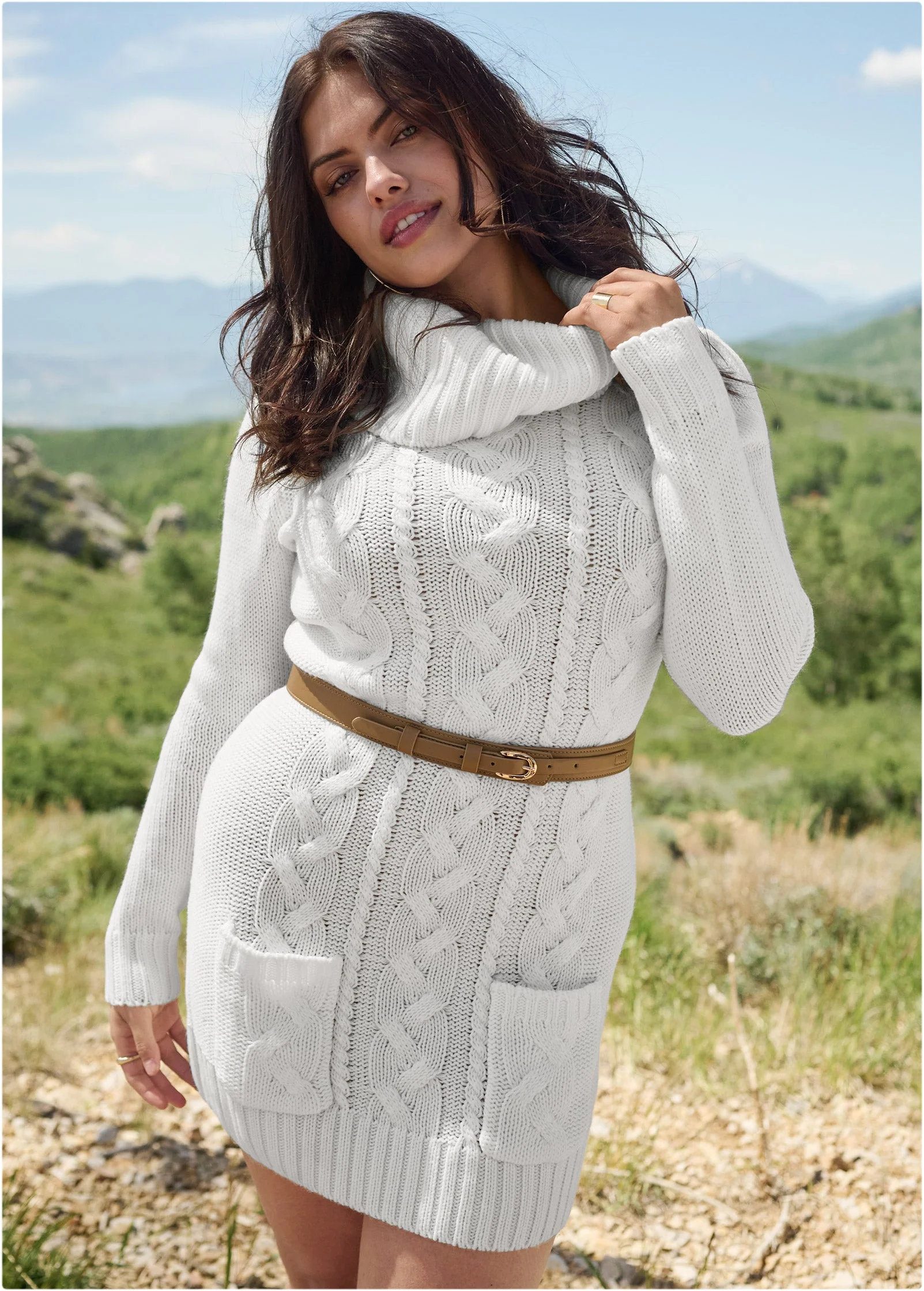 Cozy Sweater Dress - Cloud Dancer - Image 17