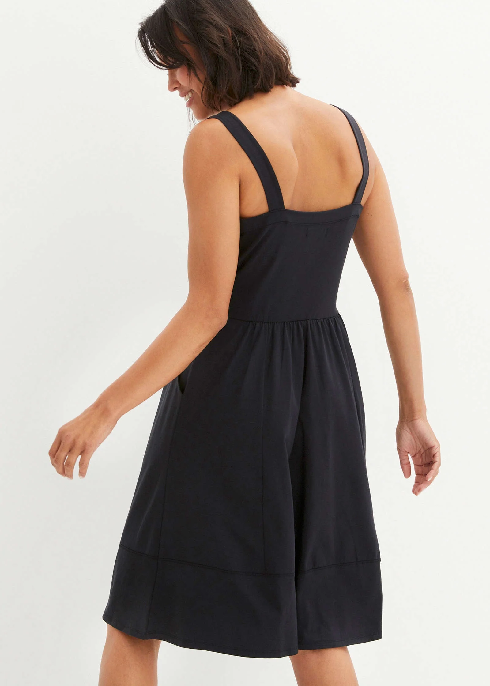 Jersey Sun Dress - Black - Image 2