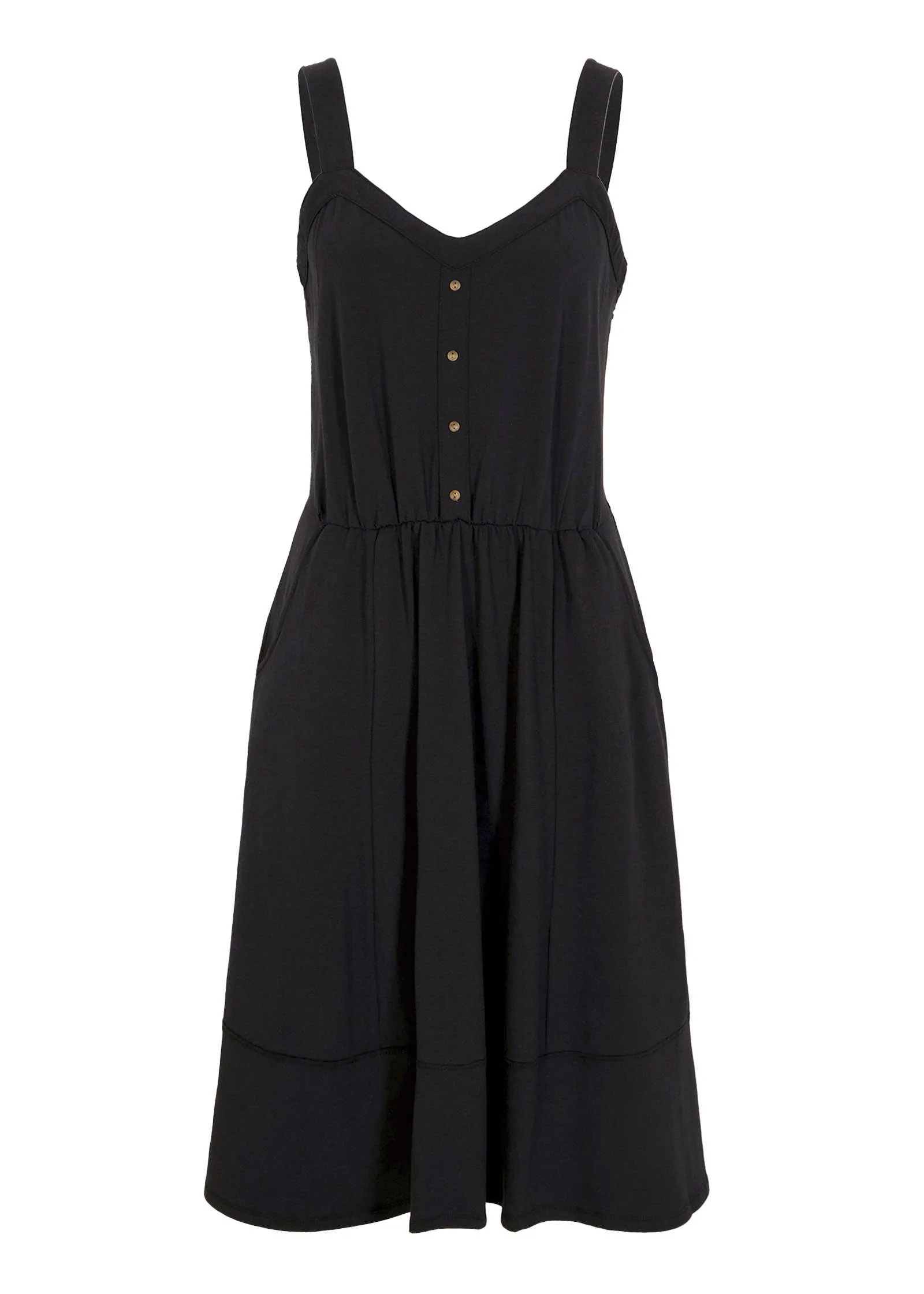 Jersey Sun Dress - Black - Image 3
