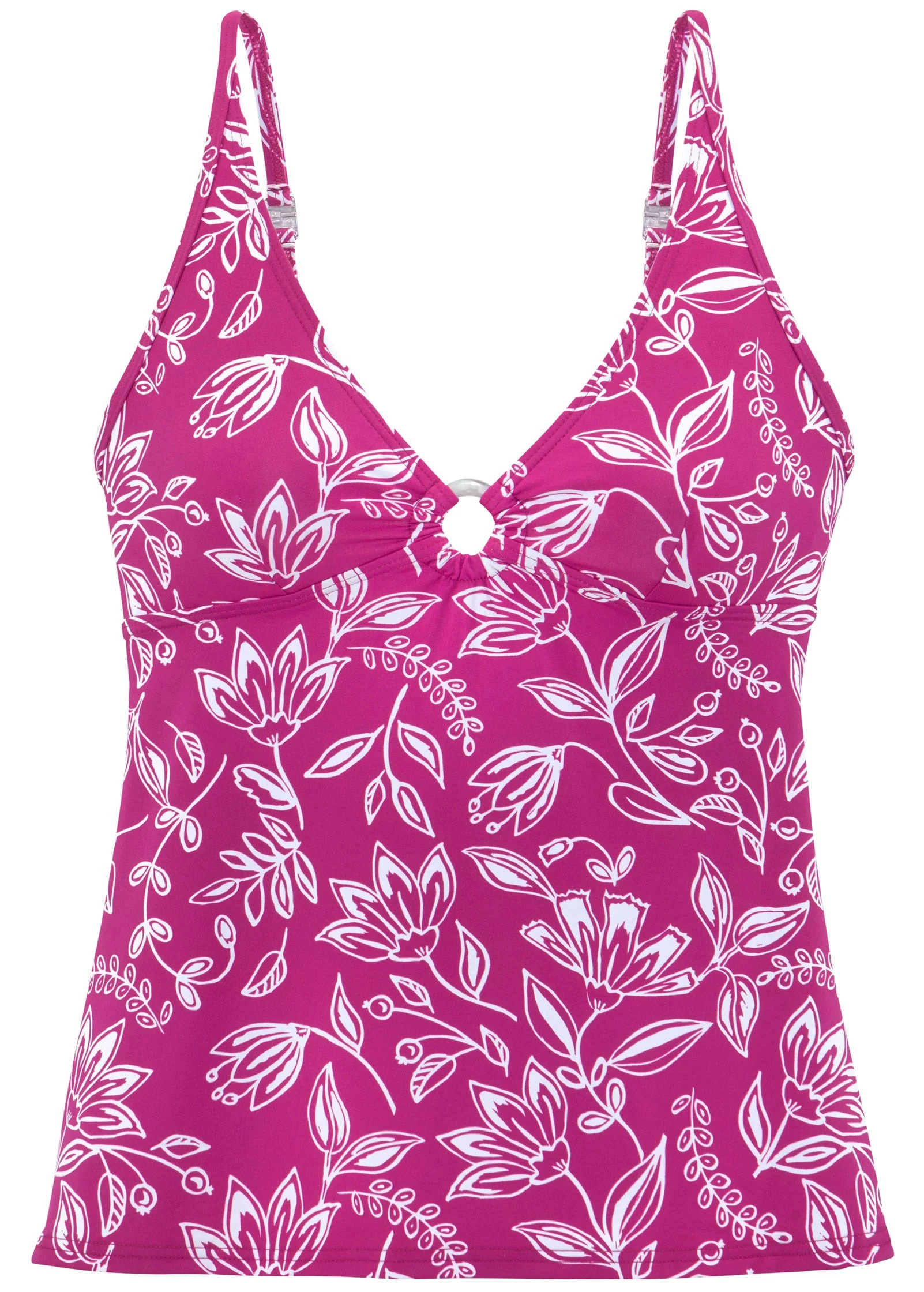 Triangle Halter Tankini Set - Hot Field Floral - Image 3