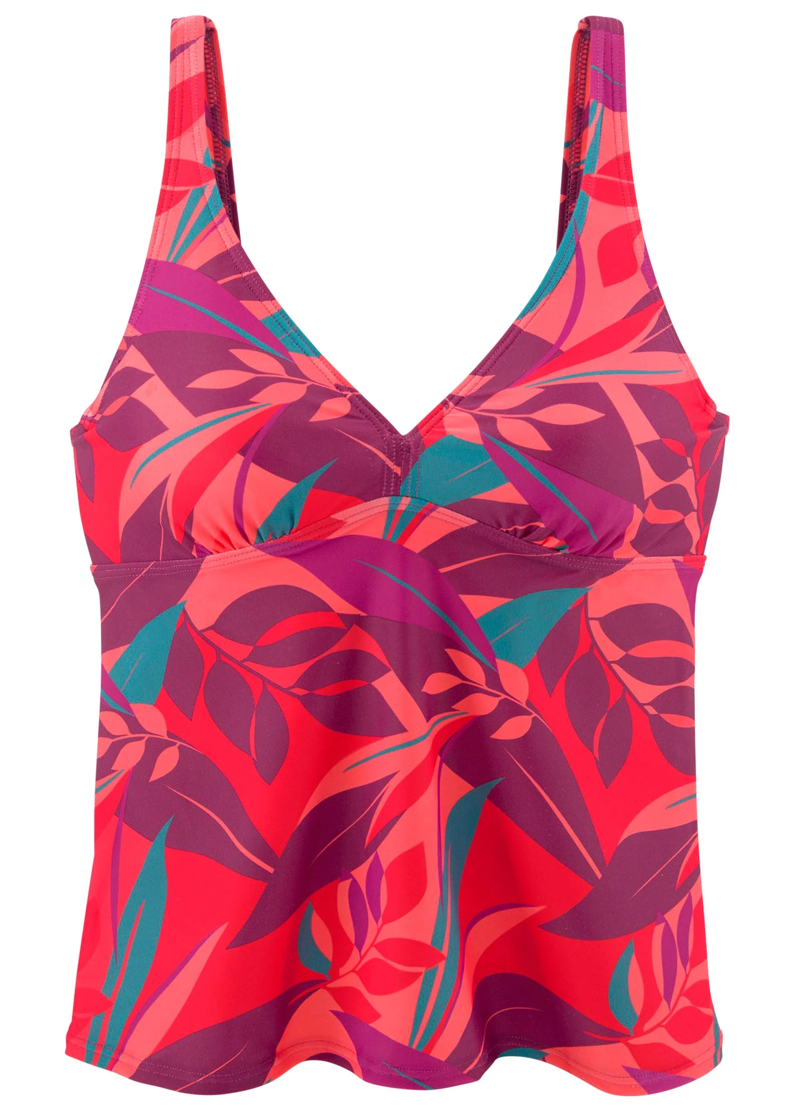 Triangle Halter Tankini Top - Bright Floral - Image 2