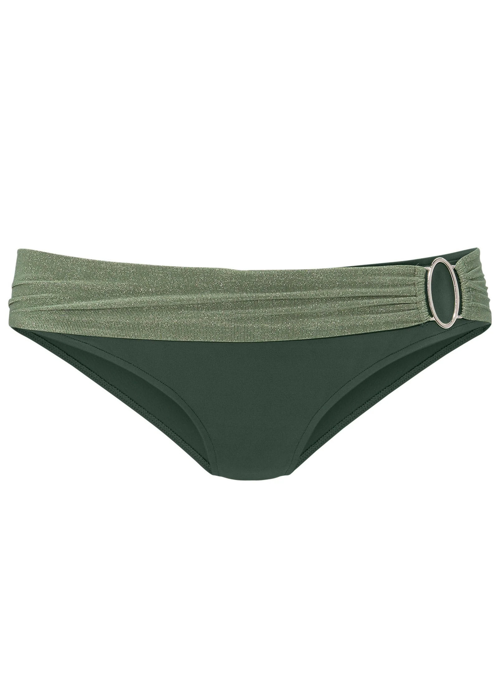 Ring Low-Rise Bikini Bottom - Olive Green Multi - Image 3