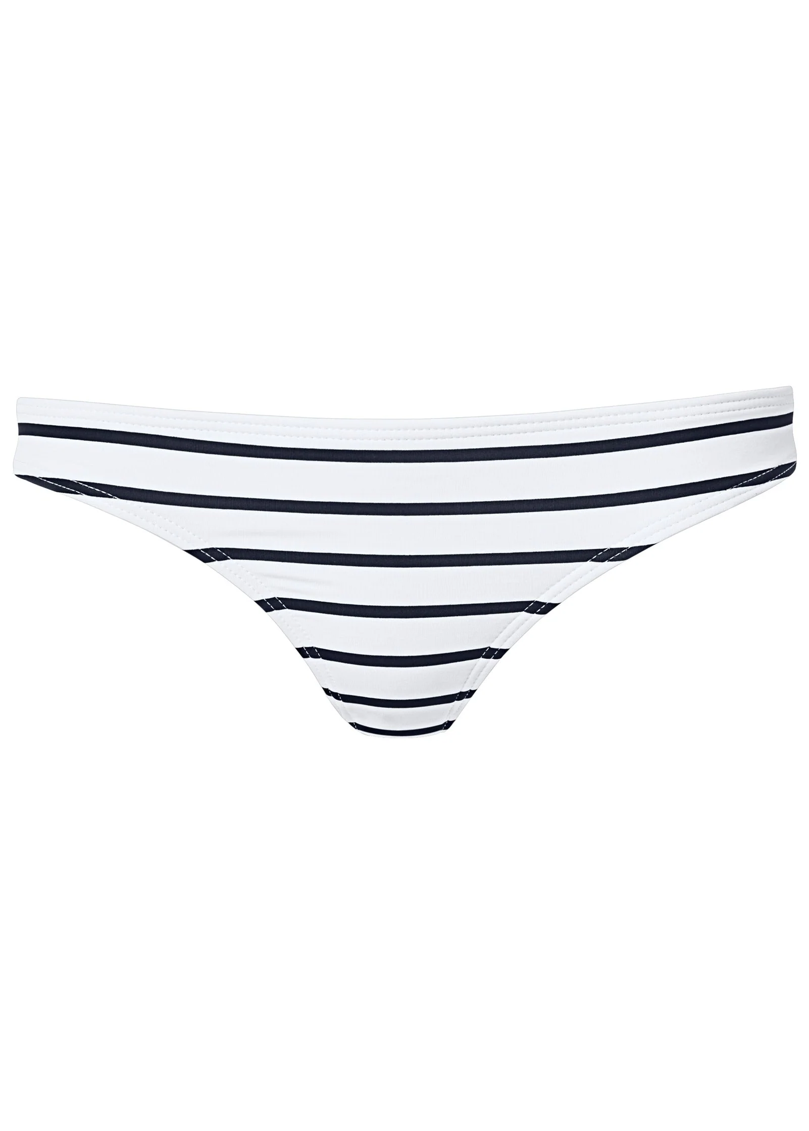 Low-Rise Bikini Bottom - White & Black Stripe - Image 5