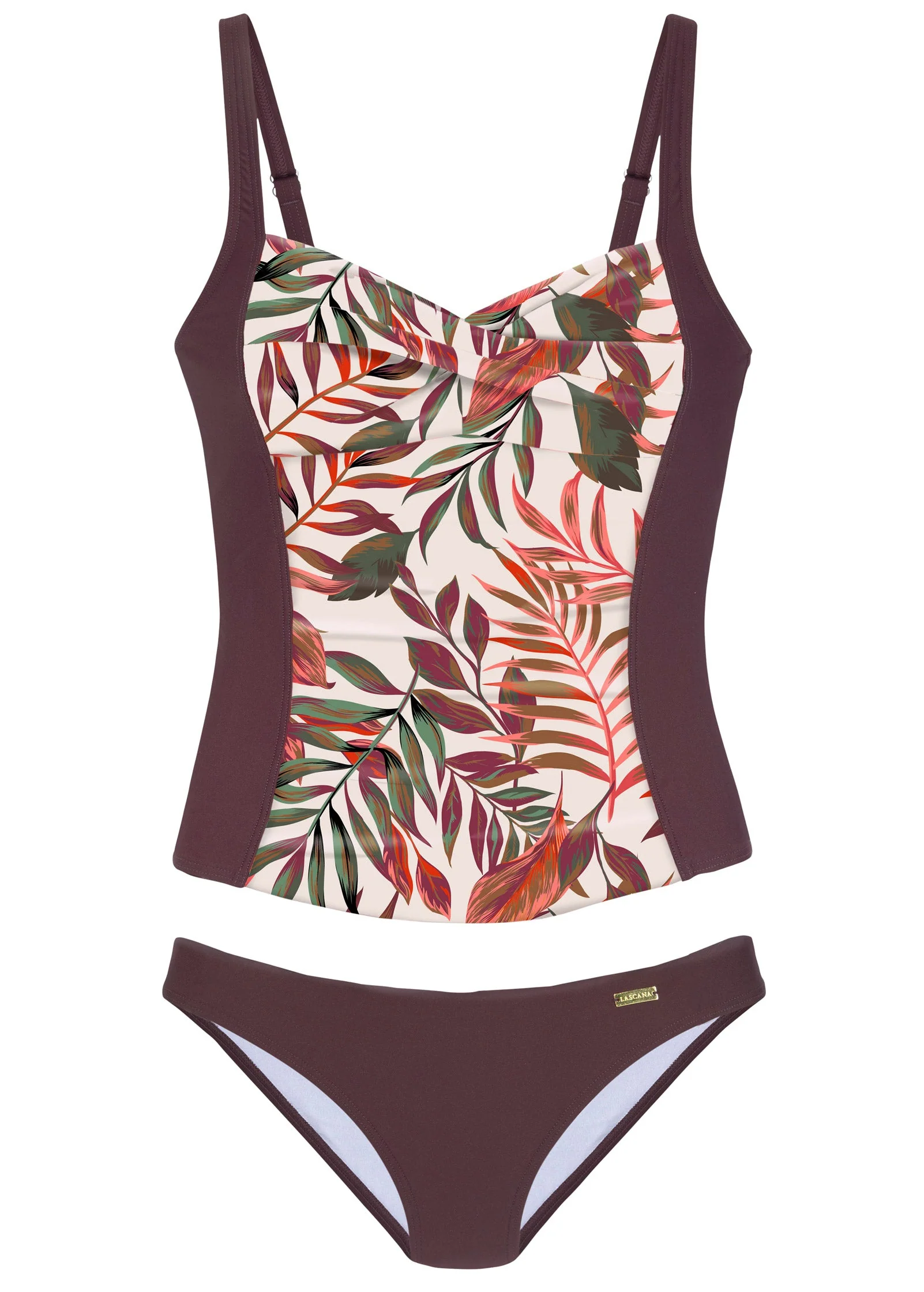 Ruched Tankini Set - Rainforest Floral - Image 3