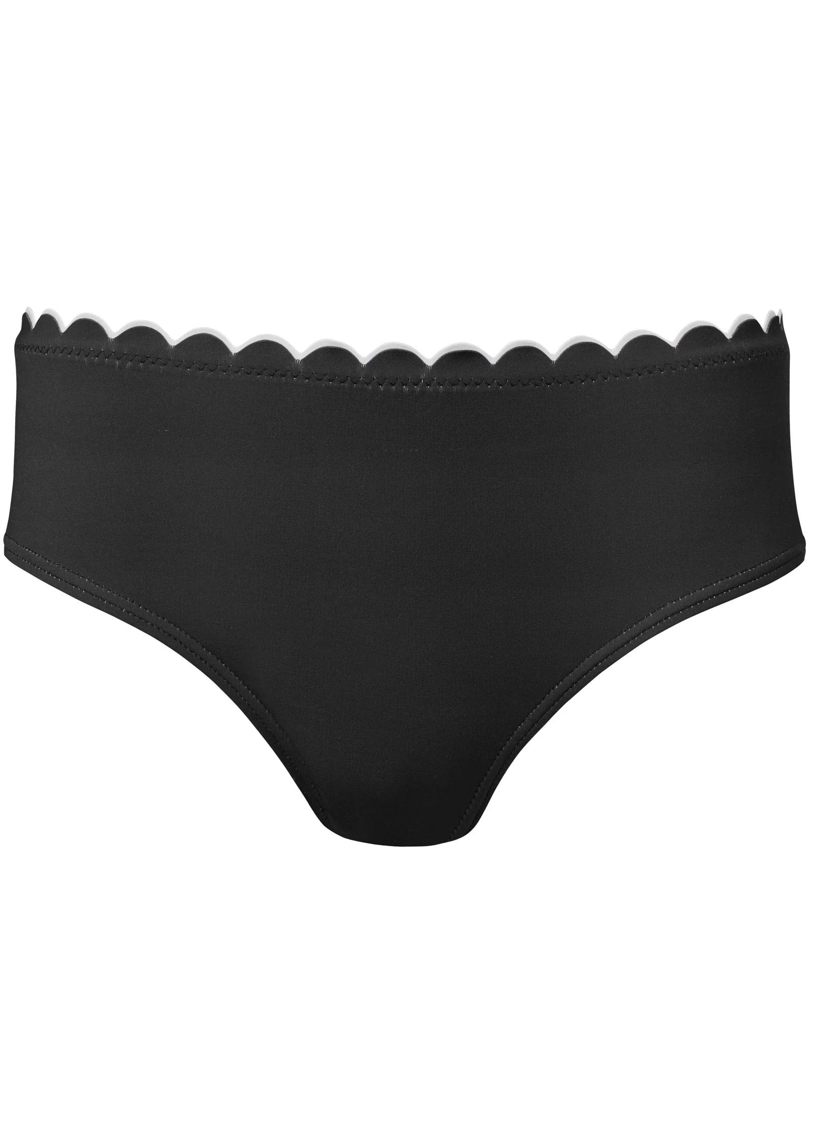 Scalloped Mid-Rise Bottom - Diamond Black - Image 5