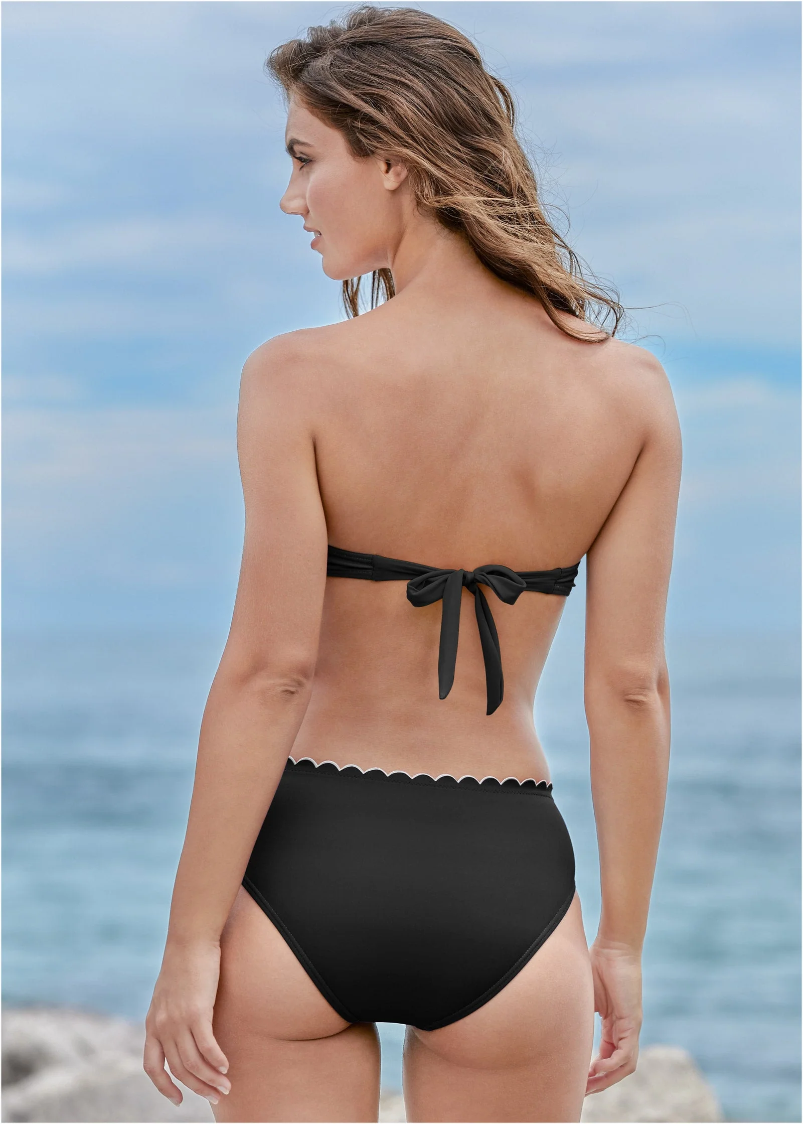 Scalloped Mid-Rise Bottom - Diamond Black - Image 7