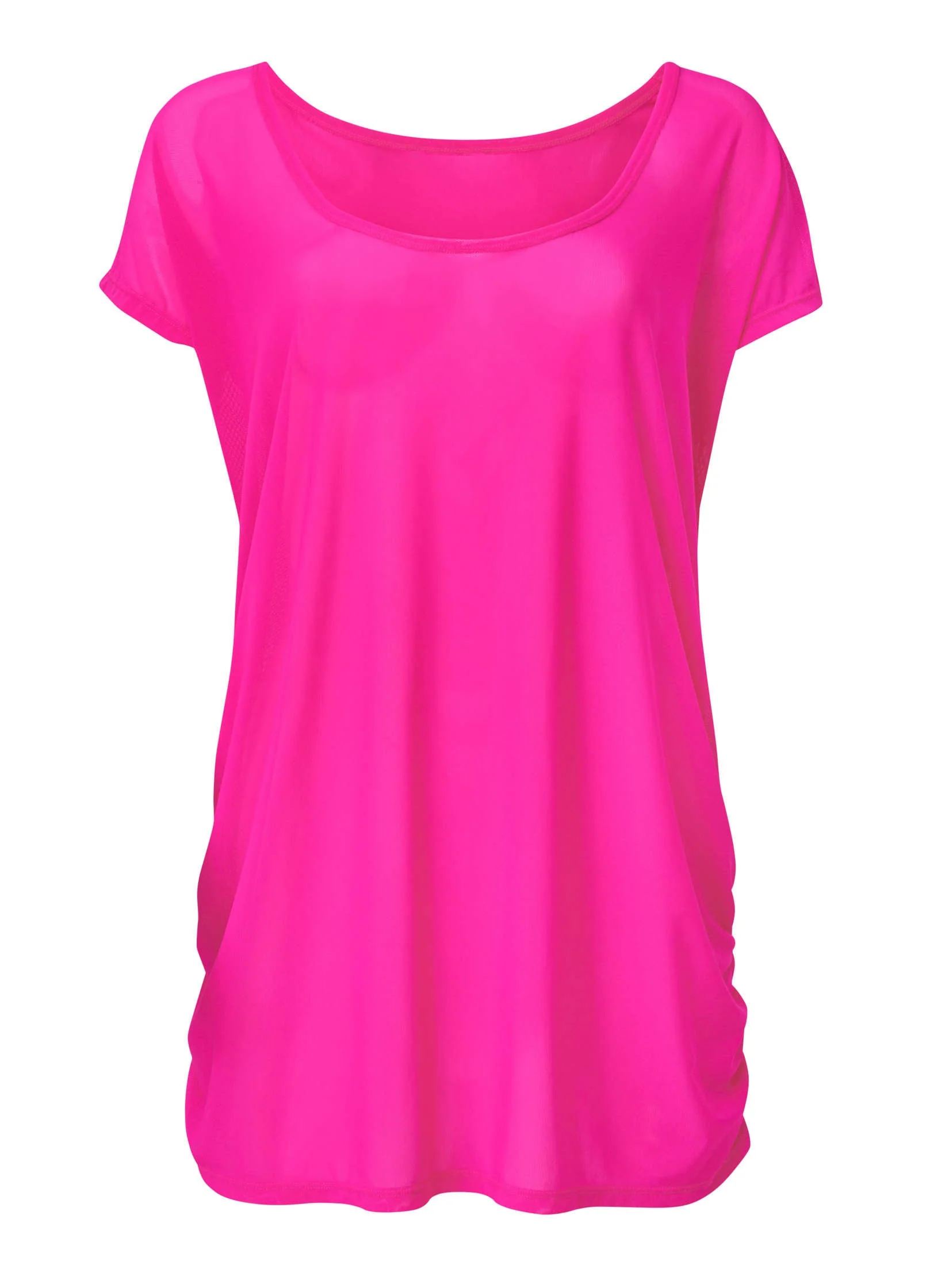 Relaxed Tunic Cover-Up - Electric Pink - Image 4