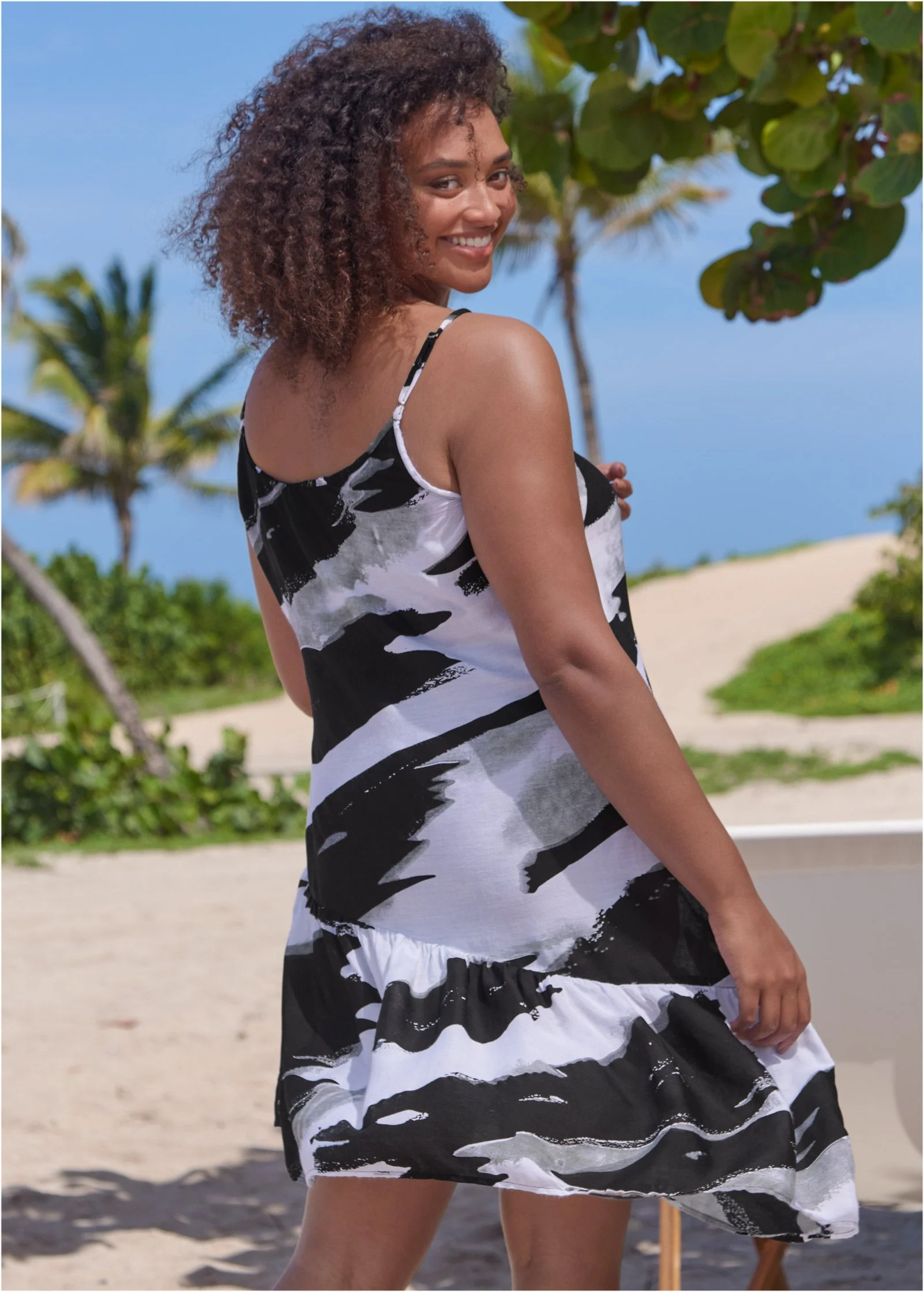 Asymmetrical Cover-Up Dress - Paint Party - Image 5