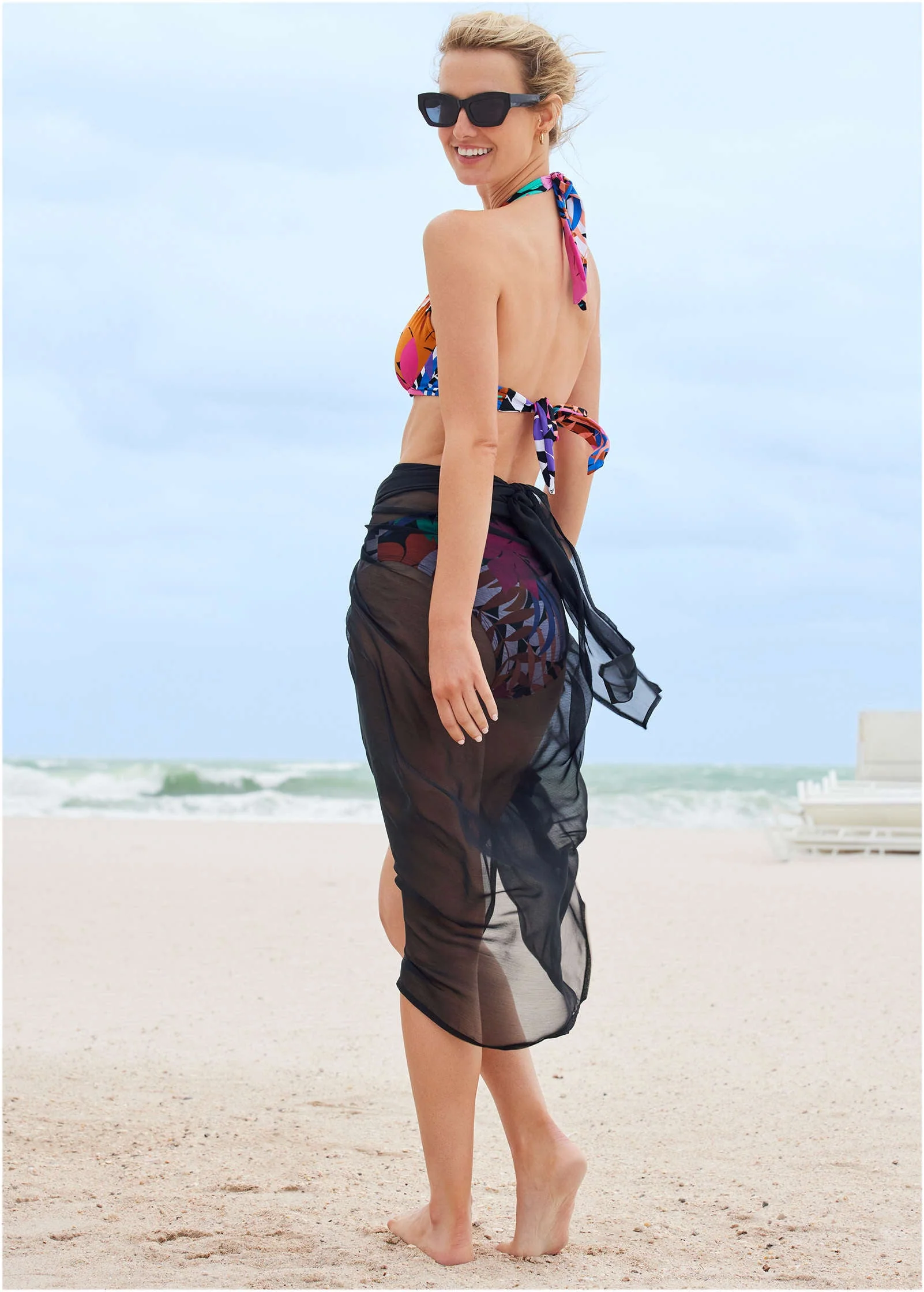 Sarong Cover-Up - Black Beauty - Image 2