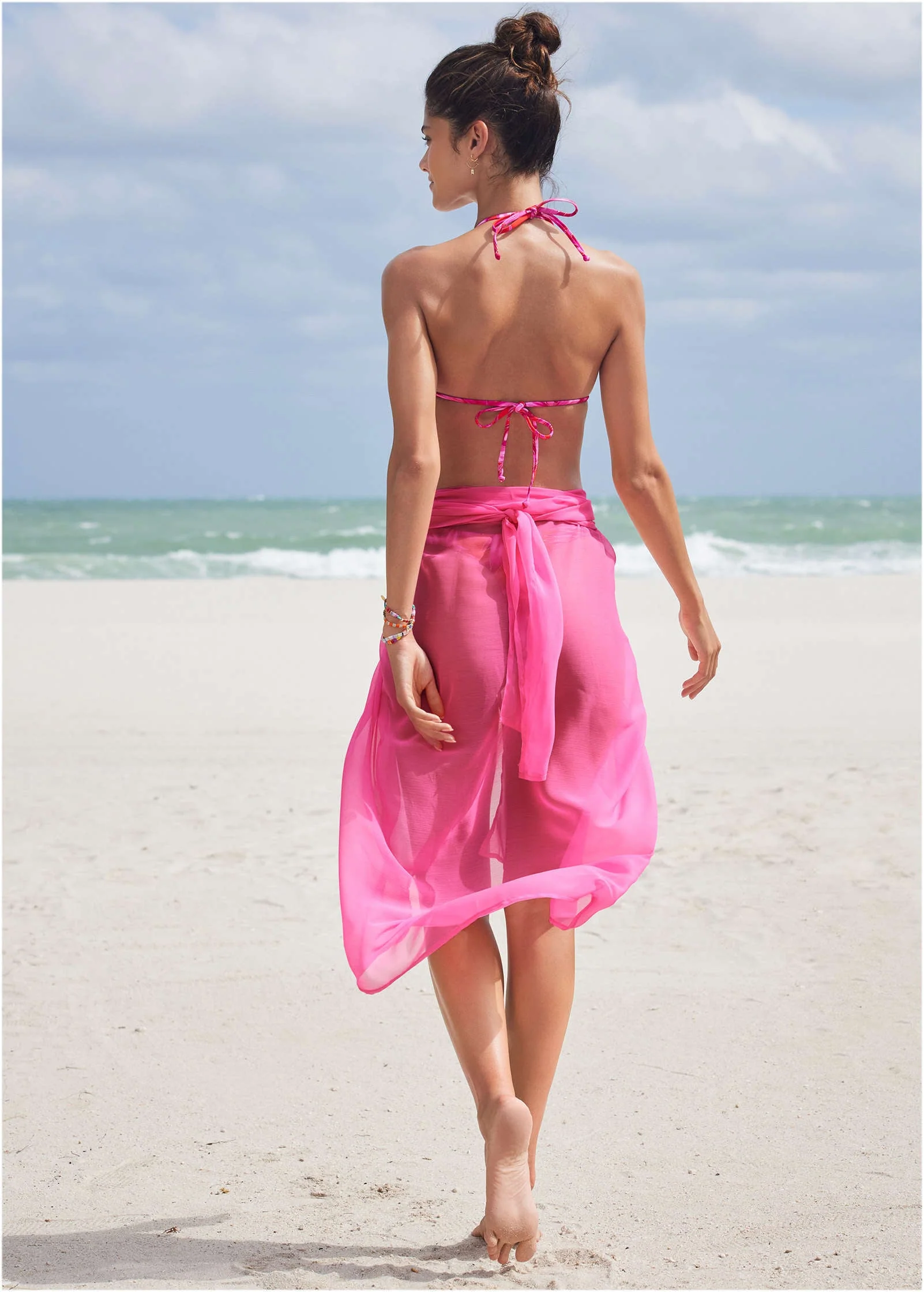 Sarong Cover-Up - Hot Pink - Image 2