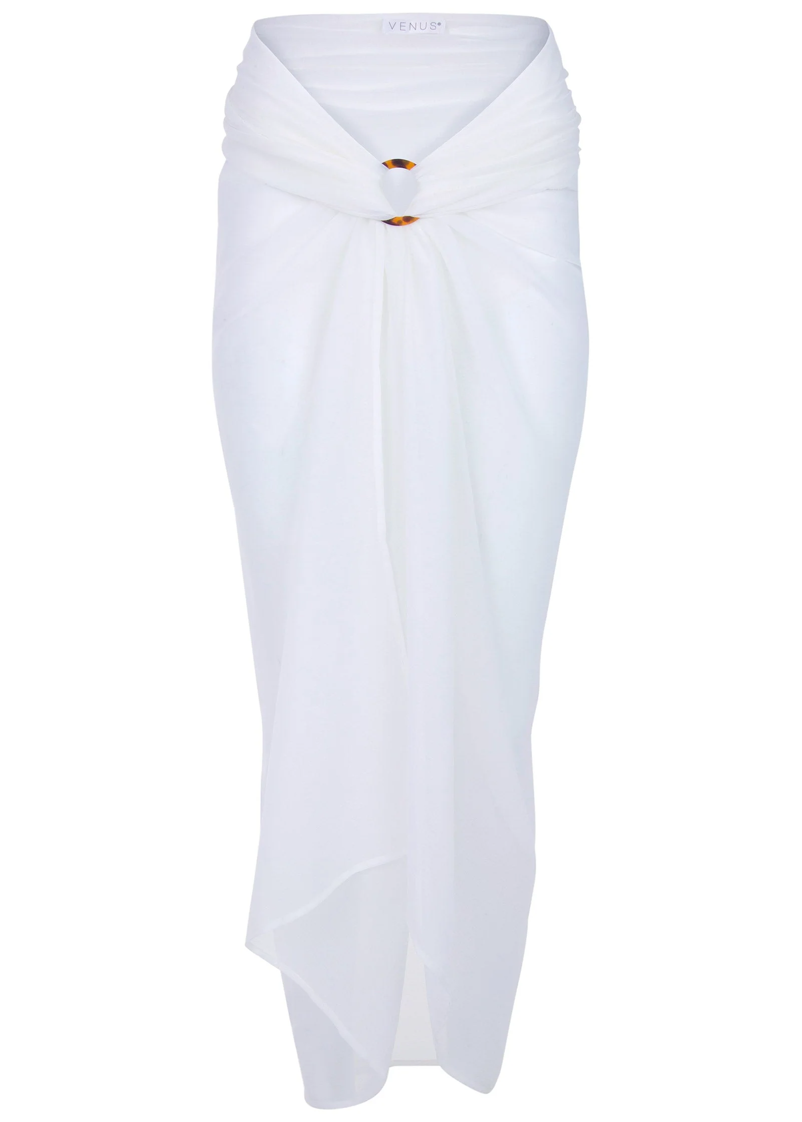 Sarong Cover-Up - Pearl White - Image 4
