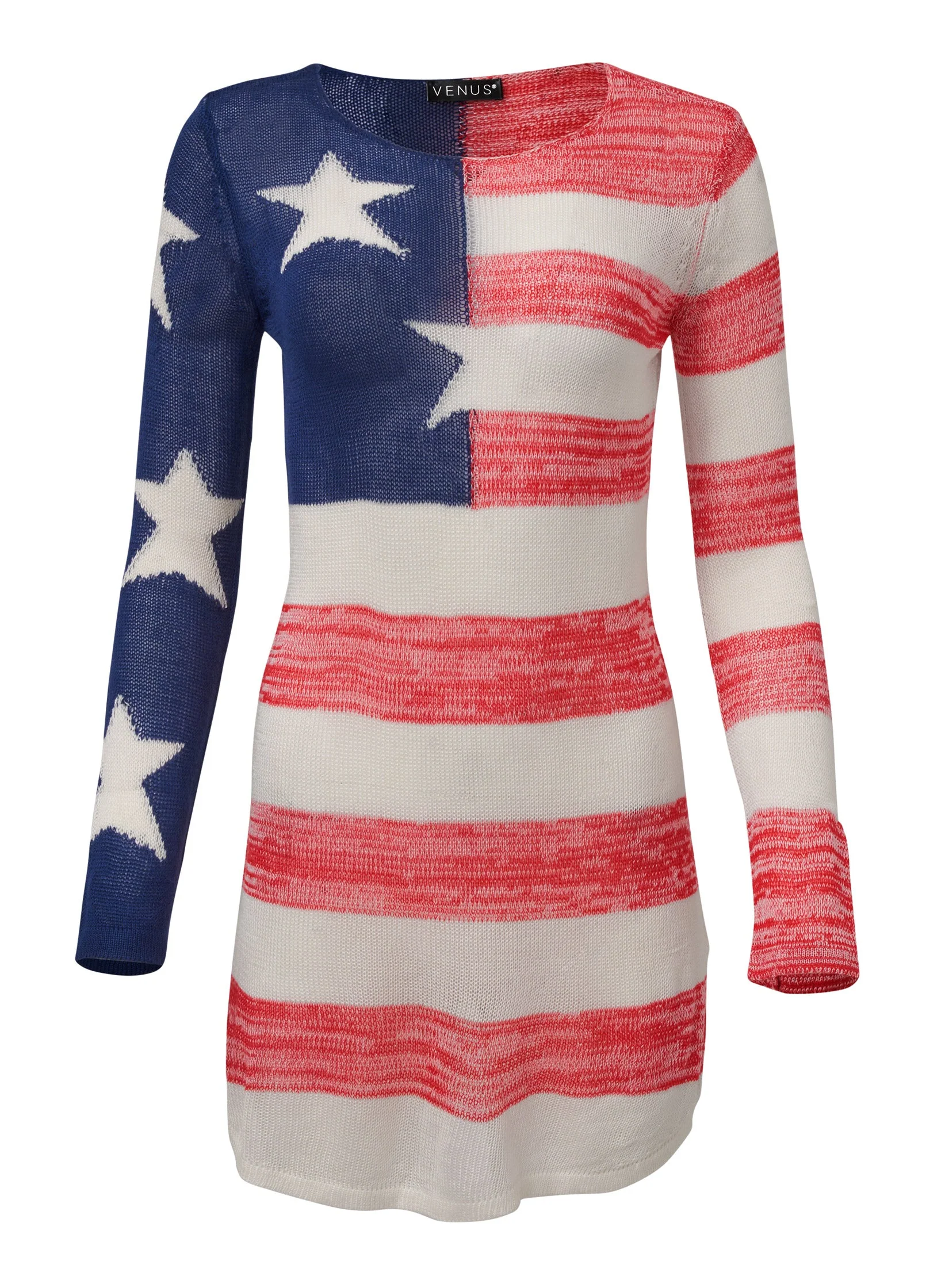 Graphic Knit Tunic Cover-Up - American Dream - Image 3