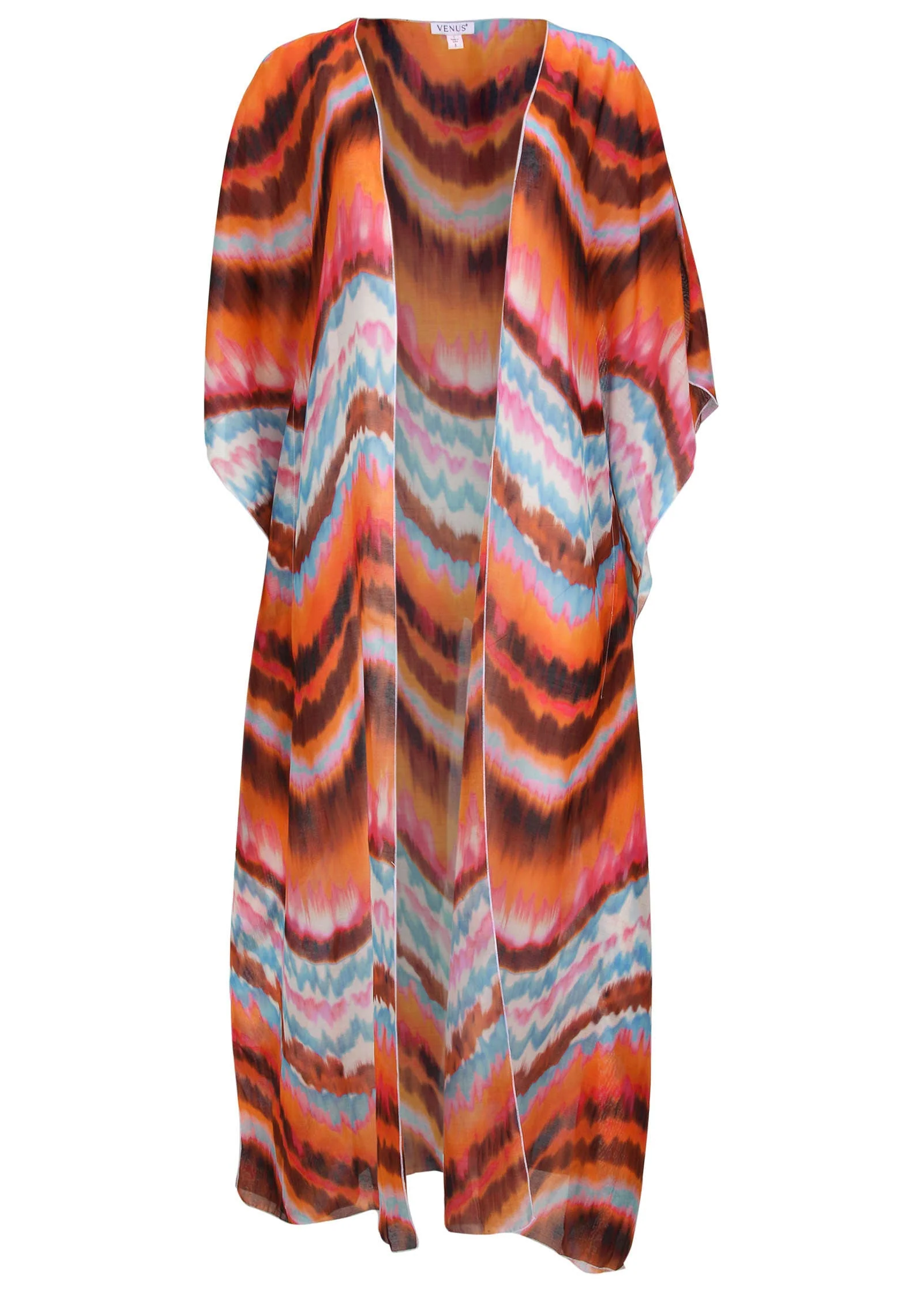 Long Kimono Cover-Up - Desert Agate Cool - Image 3