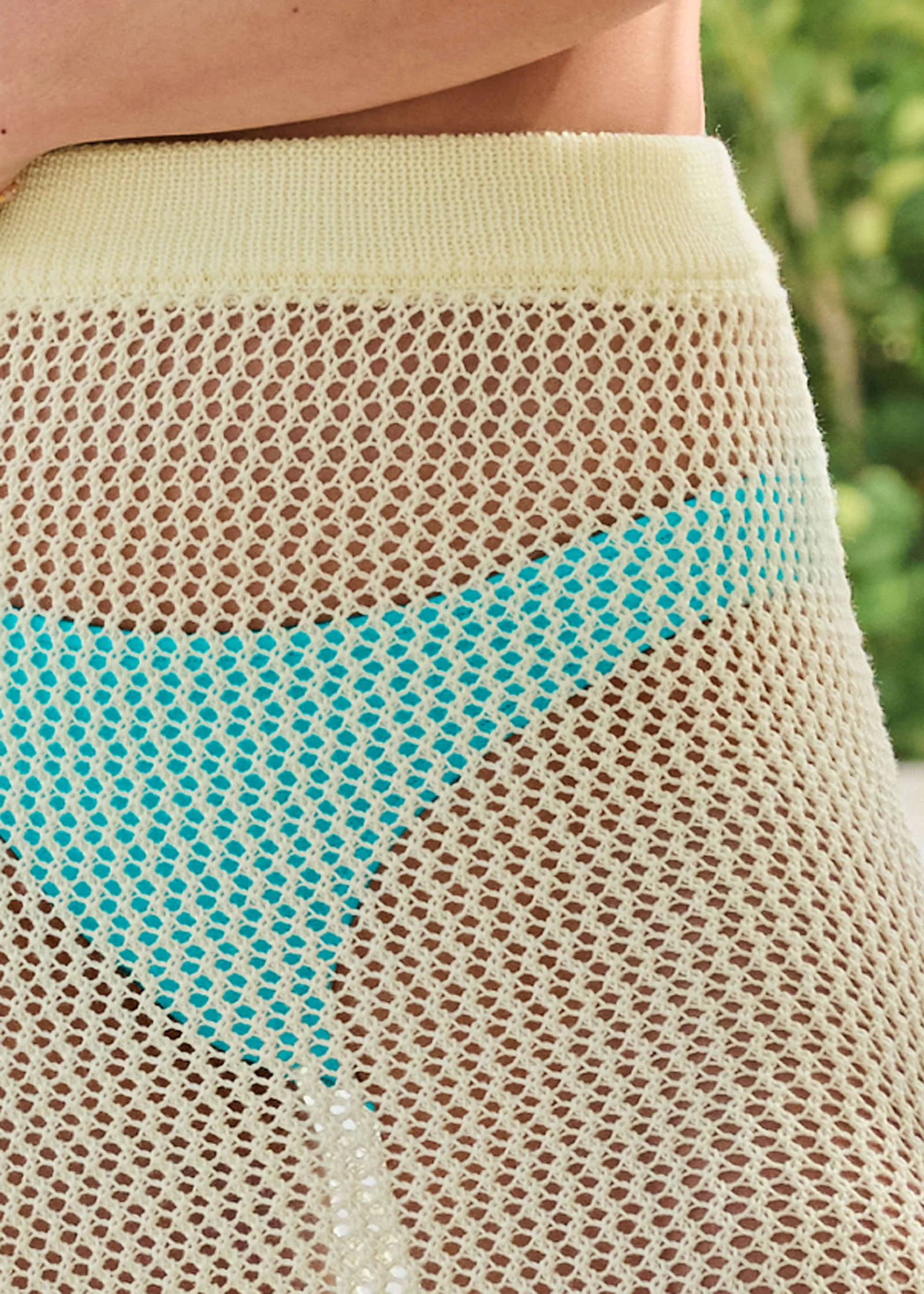 Knit Crochet Skirt/Dress - Cream - Image 3