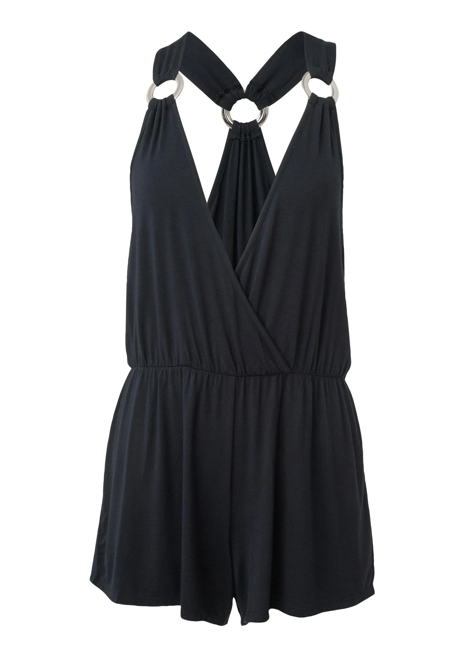 Wrap Romper Cover-Up - Black Beauty - Image 3