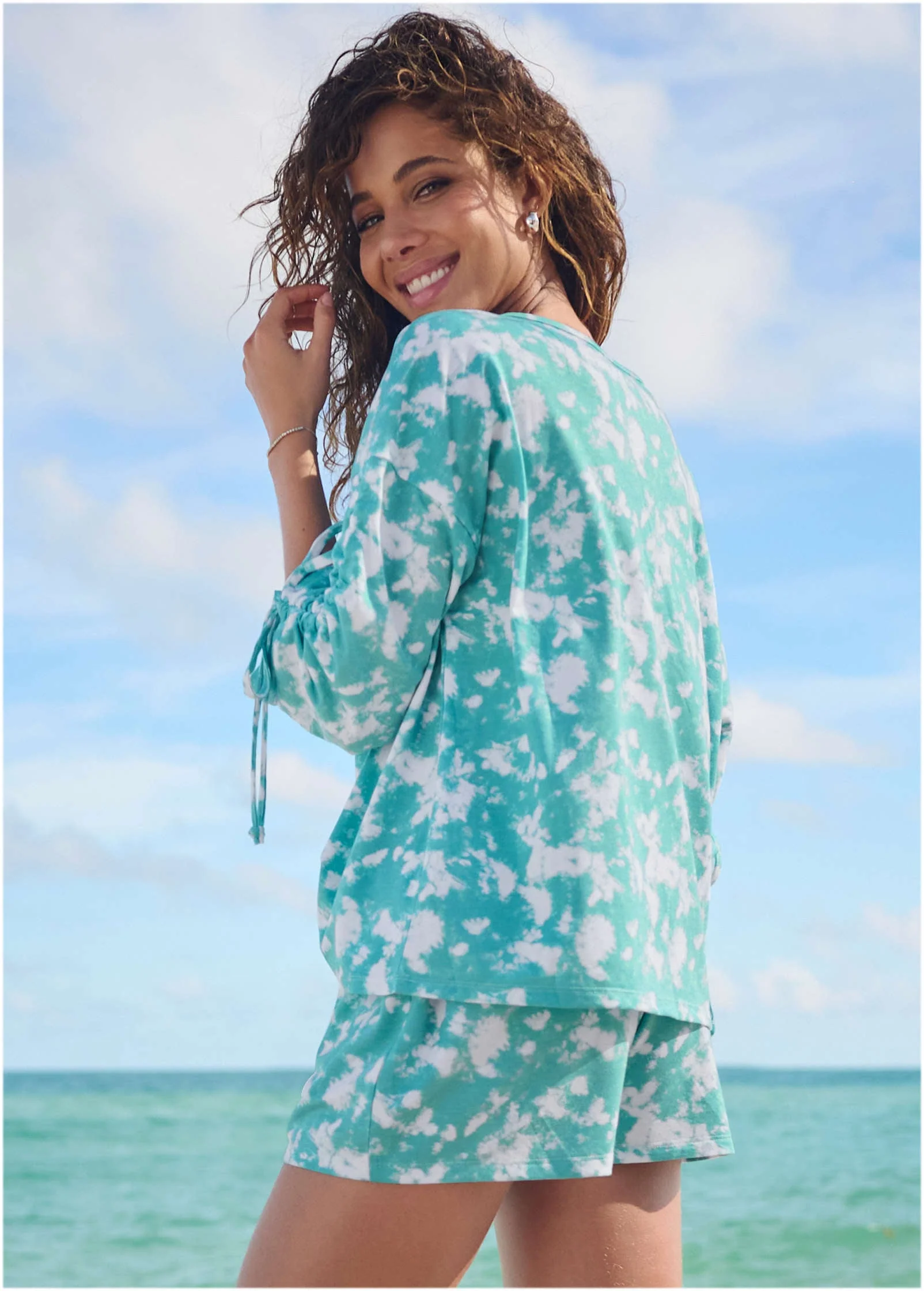Terry Cover-Up Top - Rip Current - Image 2