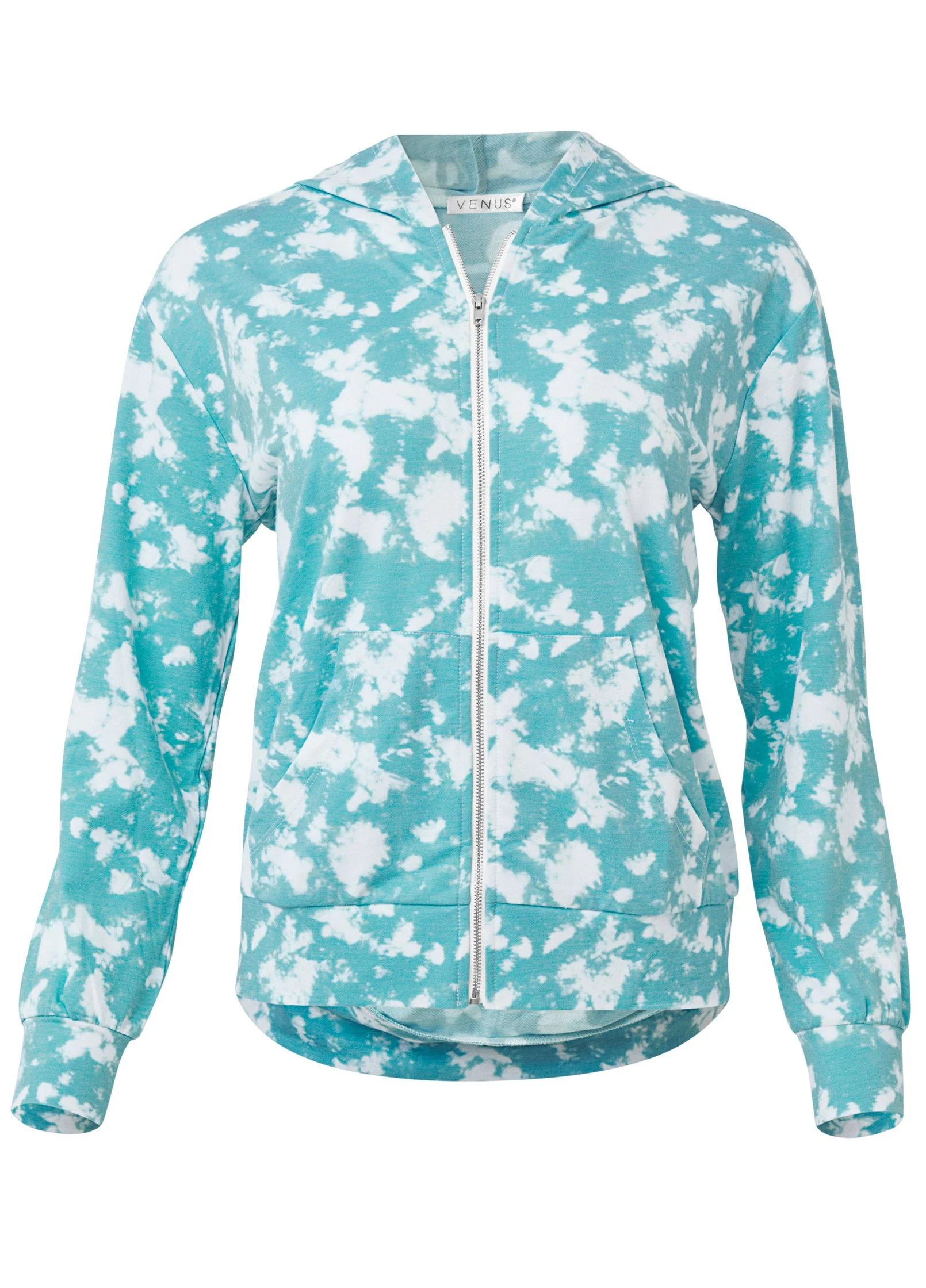 Terry Zip Up Cover-Up Top - Rip Current - Image 3