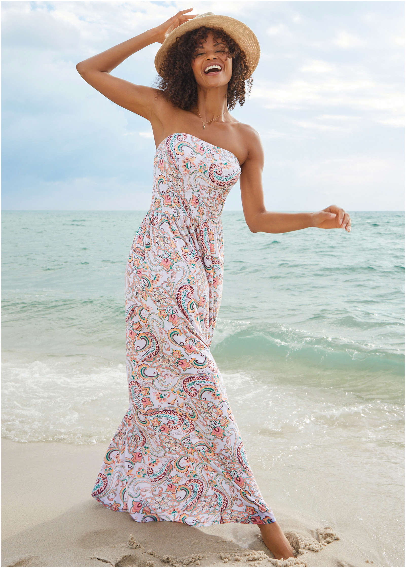 Convertible Maxi Dress - Lavender Paisley Swirl