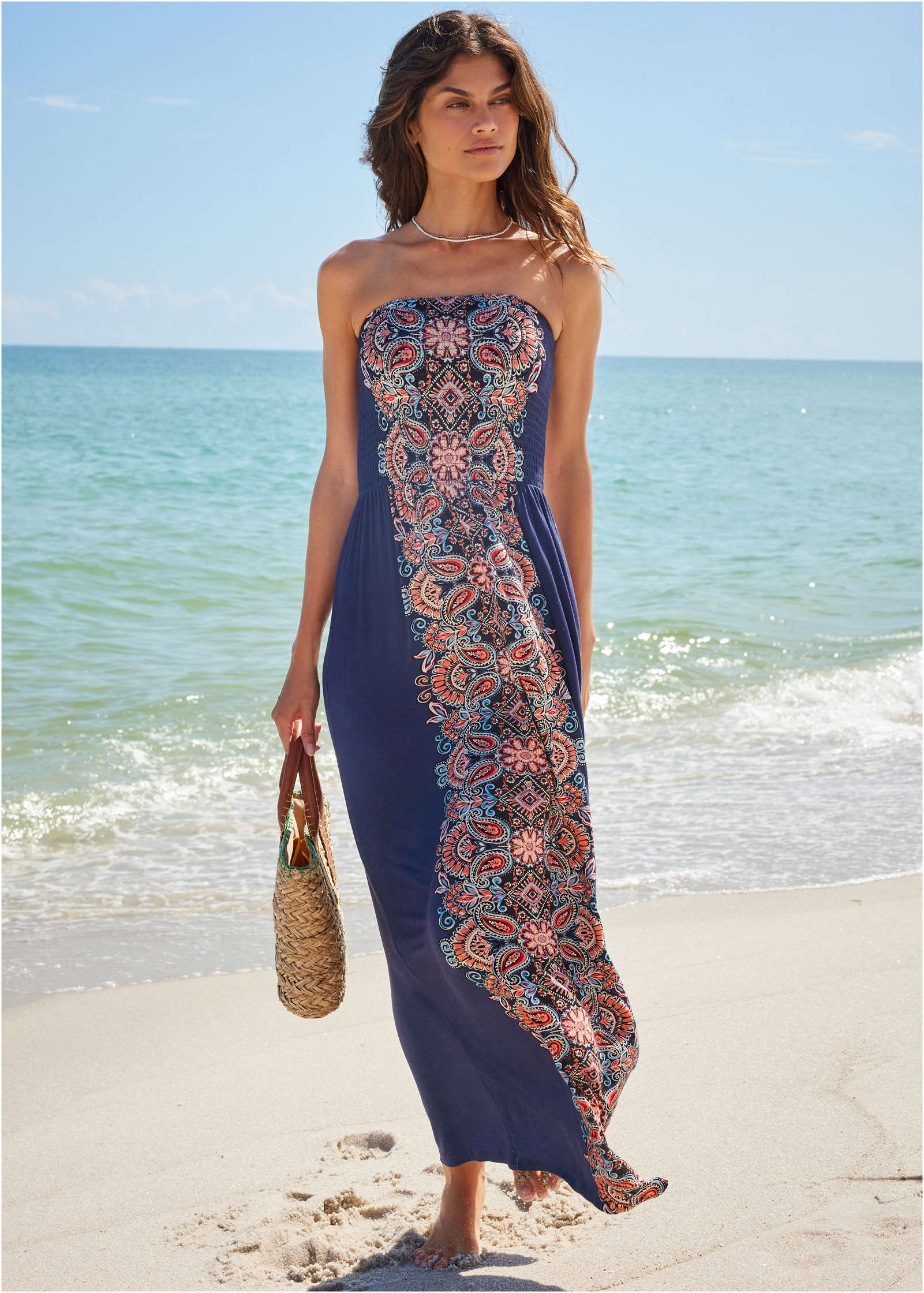 Convertible Maxi Dress - Median Paisley