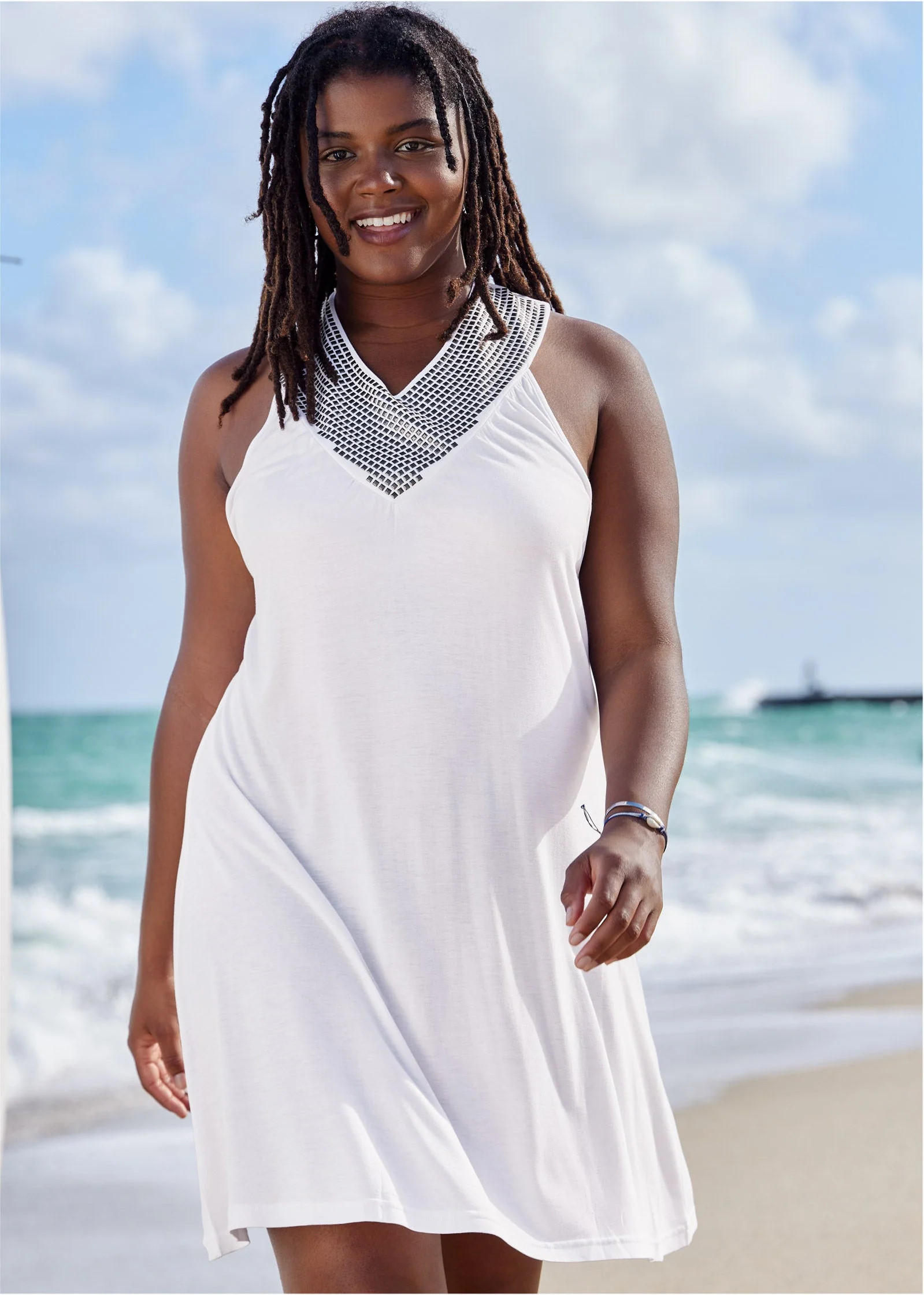 Nailhead Collar Cover-Up - Pearl White - Image 5