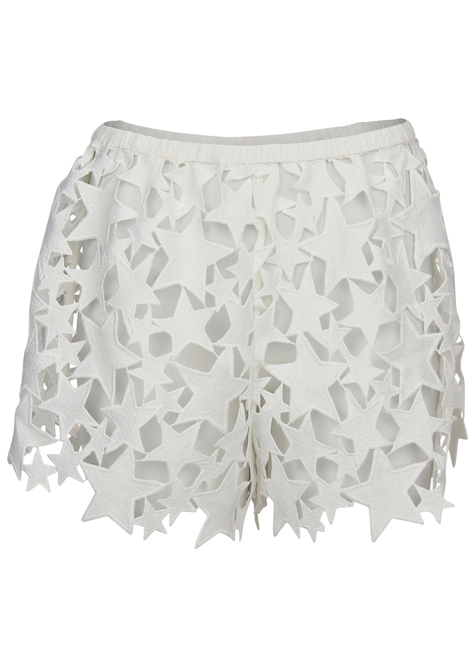 Star Lace Cover-Up Shorts - White - Image 3